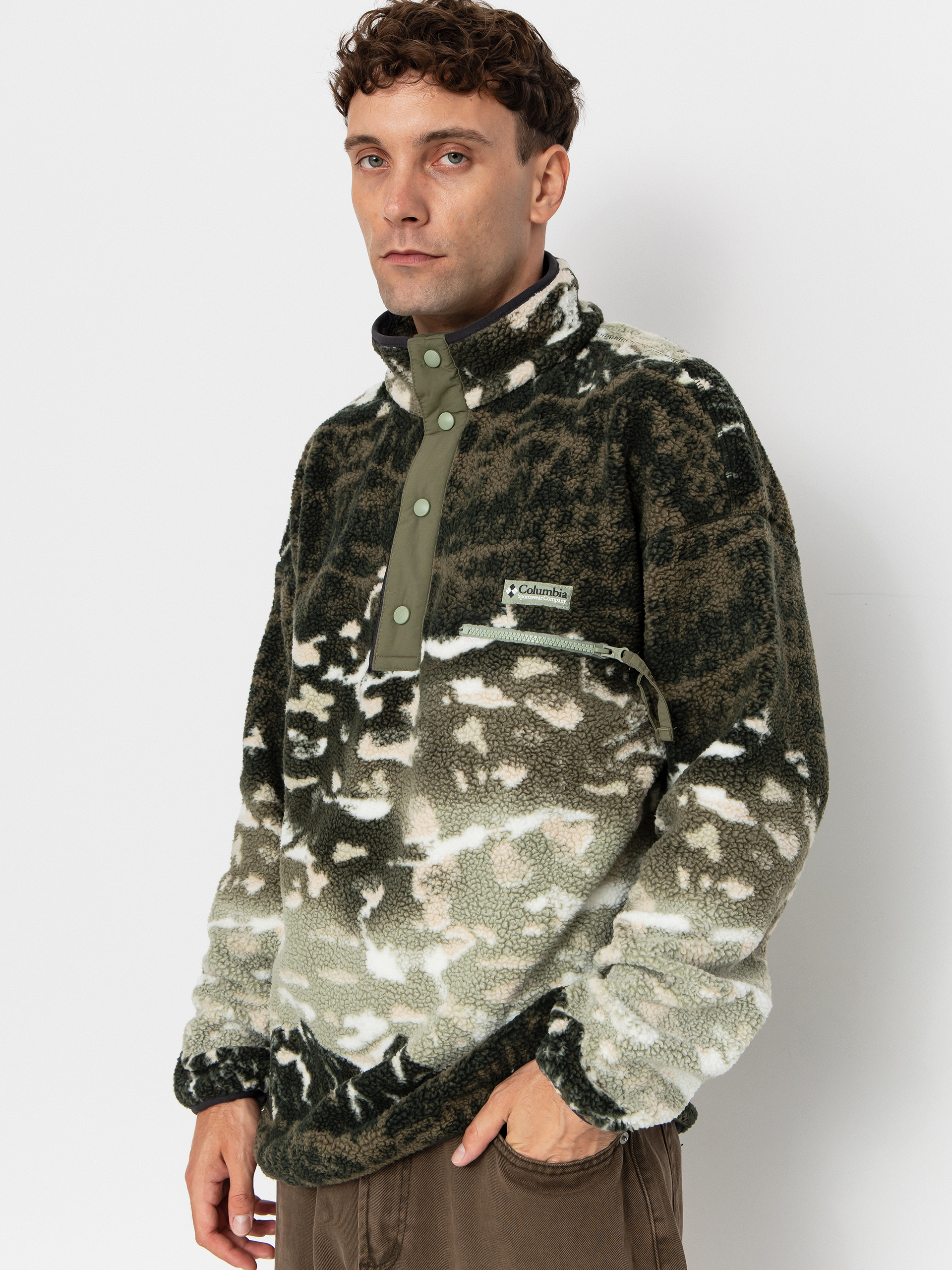 Flu00edsovu00e1 mikina Columbia Helvetia II Printed Half Snap (safari sisters)