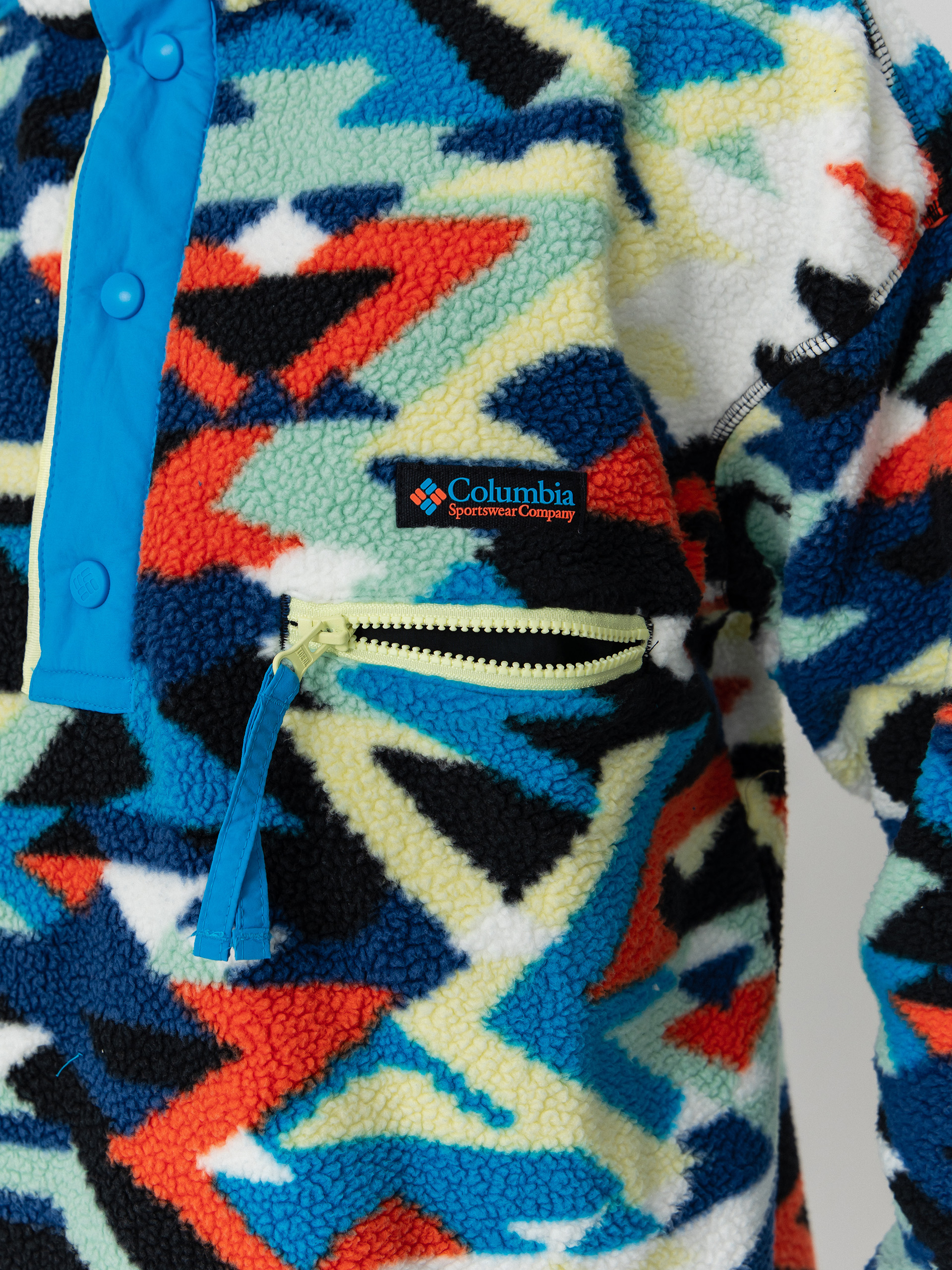 Pánsky Flísová mikina Columbia Helvetia II Printed Half Snap (compass blue reflections)