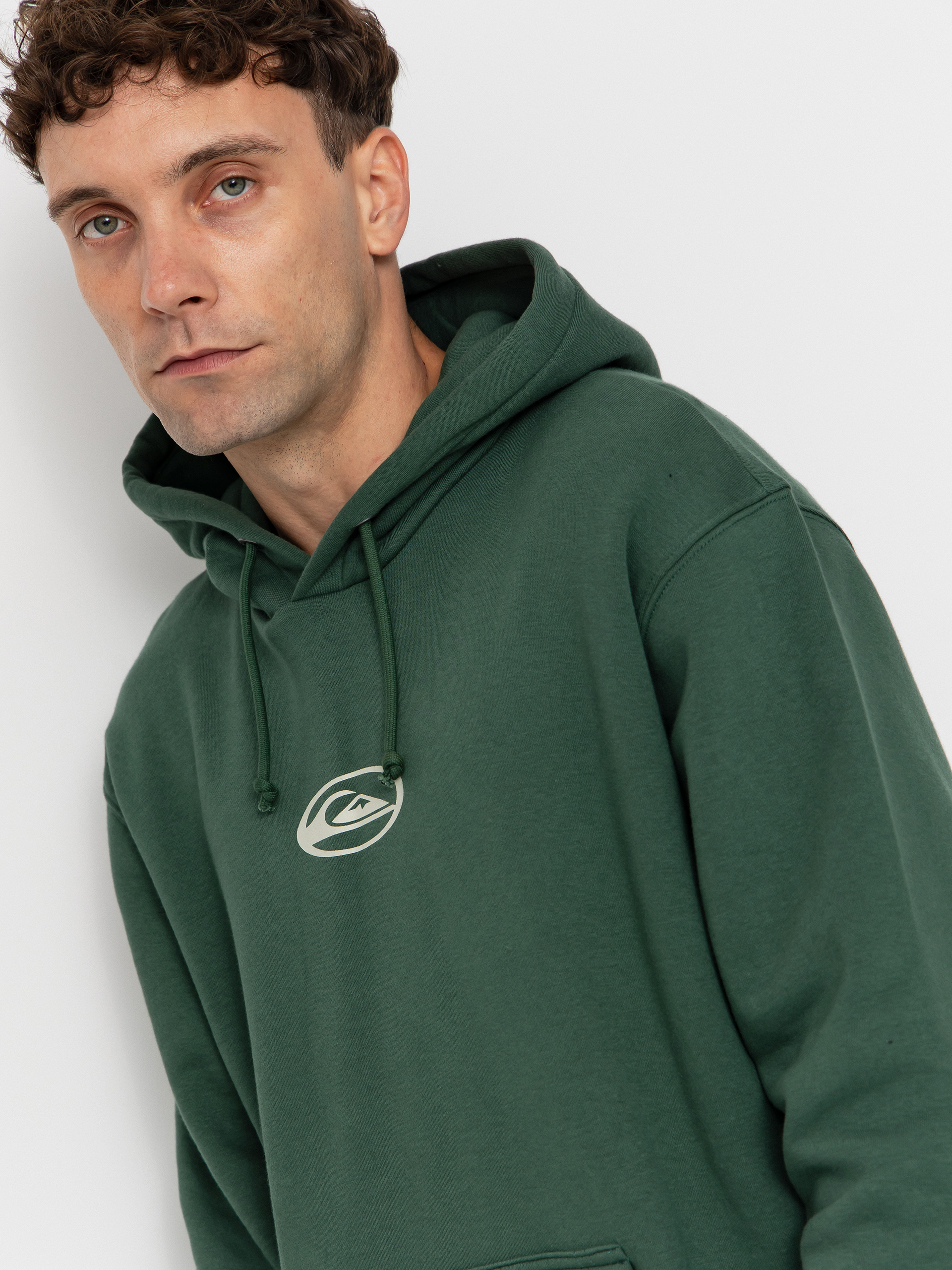 Mikina s kapucňou Quiksilver Salt Water Graphic HD (trekking green)