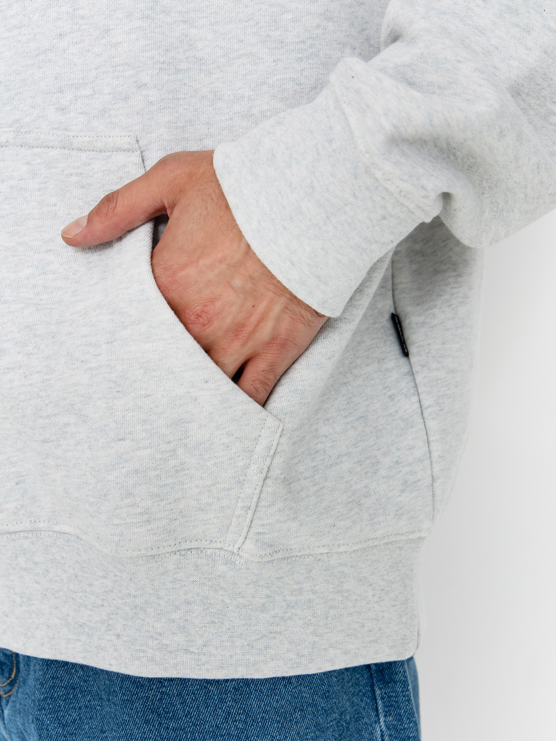 Mikina s kapucňou Quiksilver Dna HD (light grey heather)