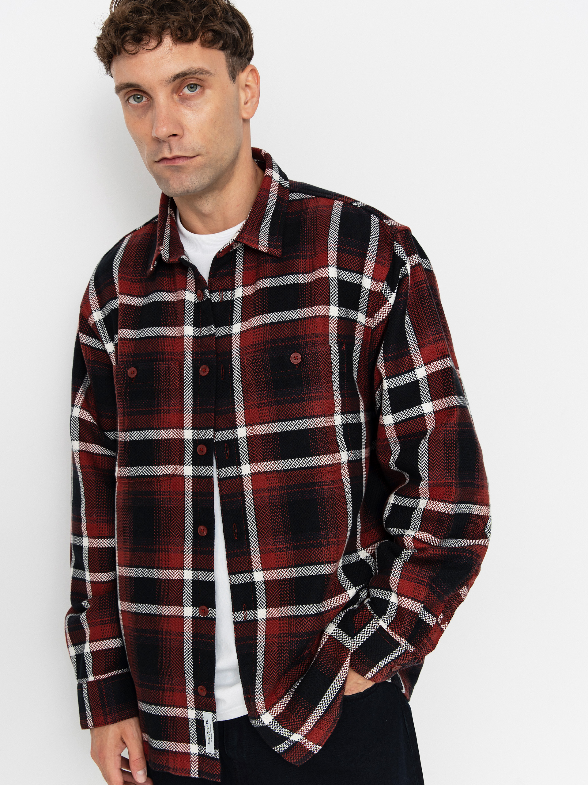 Košeľa Carhartt WIP Vaughn (vaughn check/dark brick)