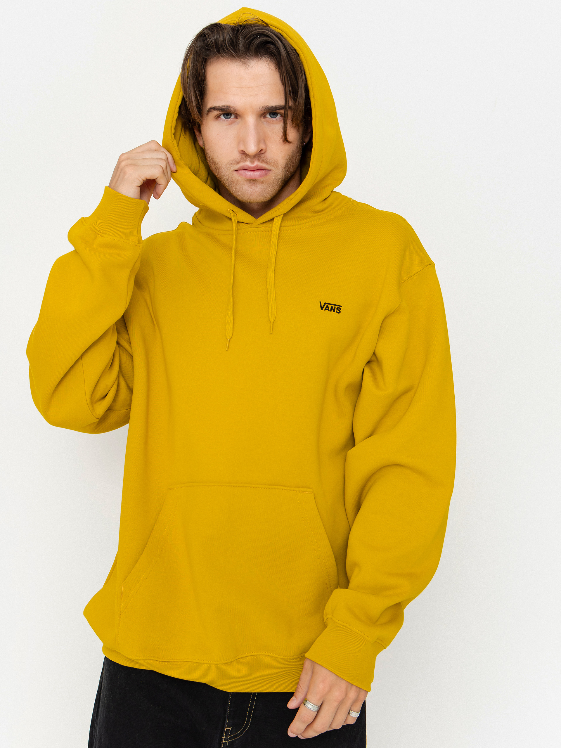 Mikina s kapucu0148ou Vans Left Chest II Loose HD (heritage mustard)