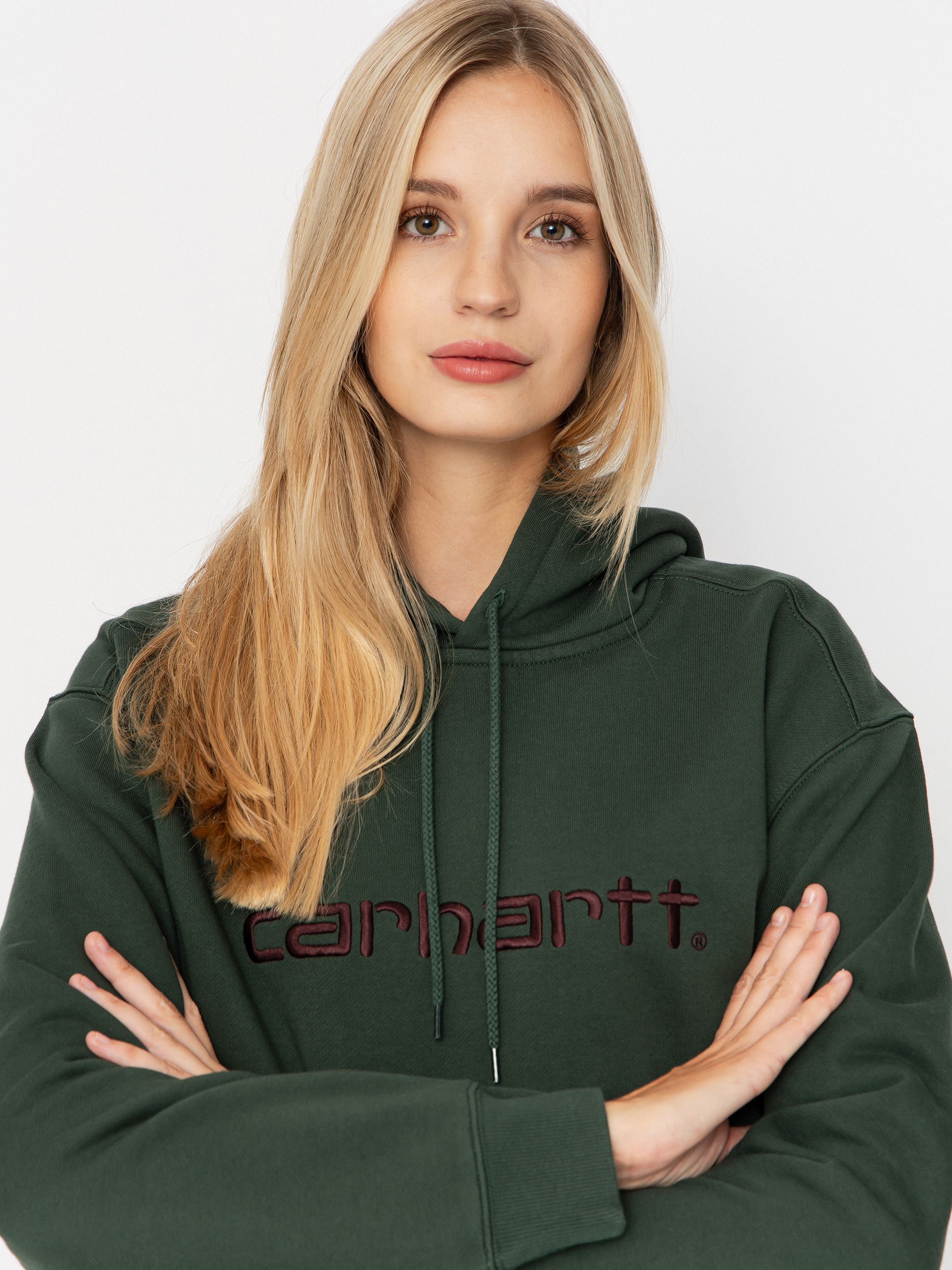 Mikina s kapucňou Carhartt WIP Carhartt HD Wmn (sycamore tree/rondo)
