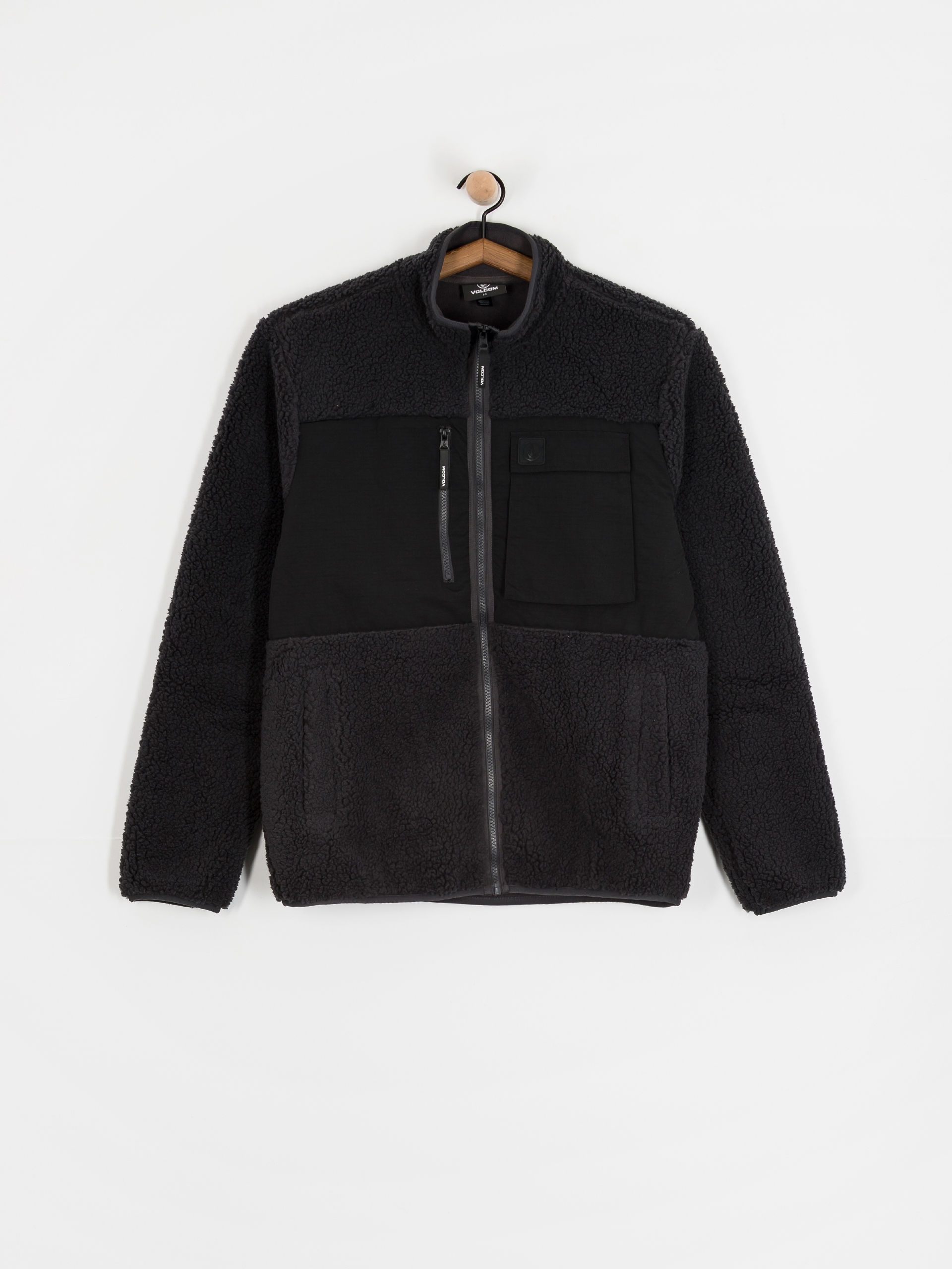 Mikina s kapucňou Volcom Storm Stone ZHD (asphalt black)