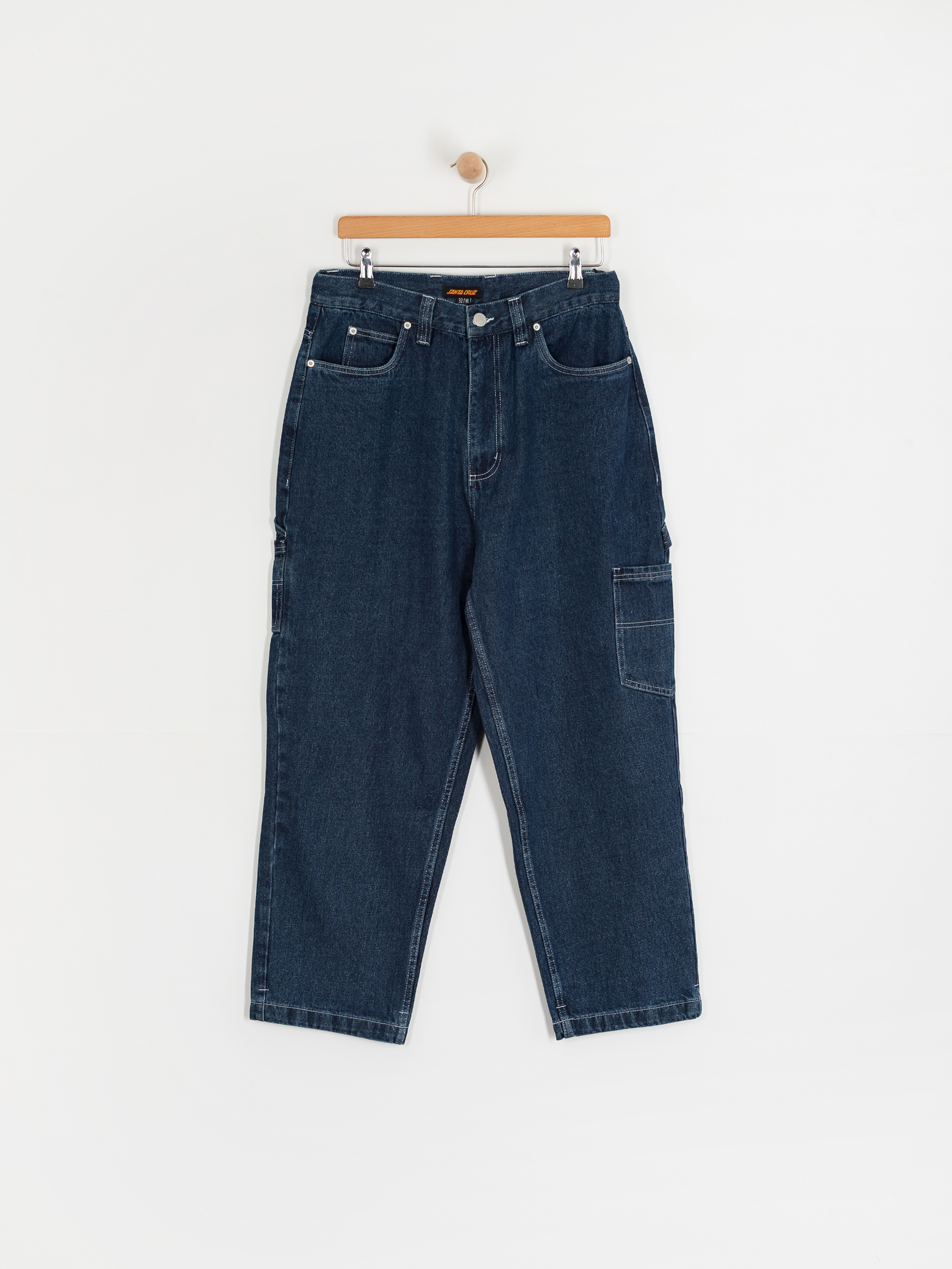 Nohavice Santa Cruz Carpenter (dark denim/white)