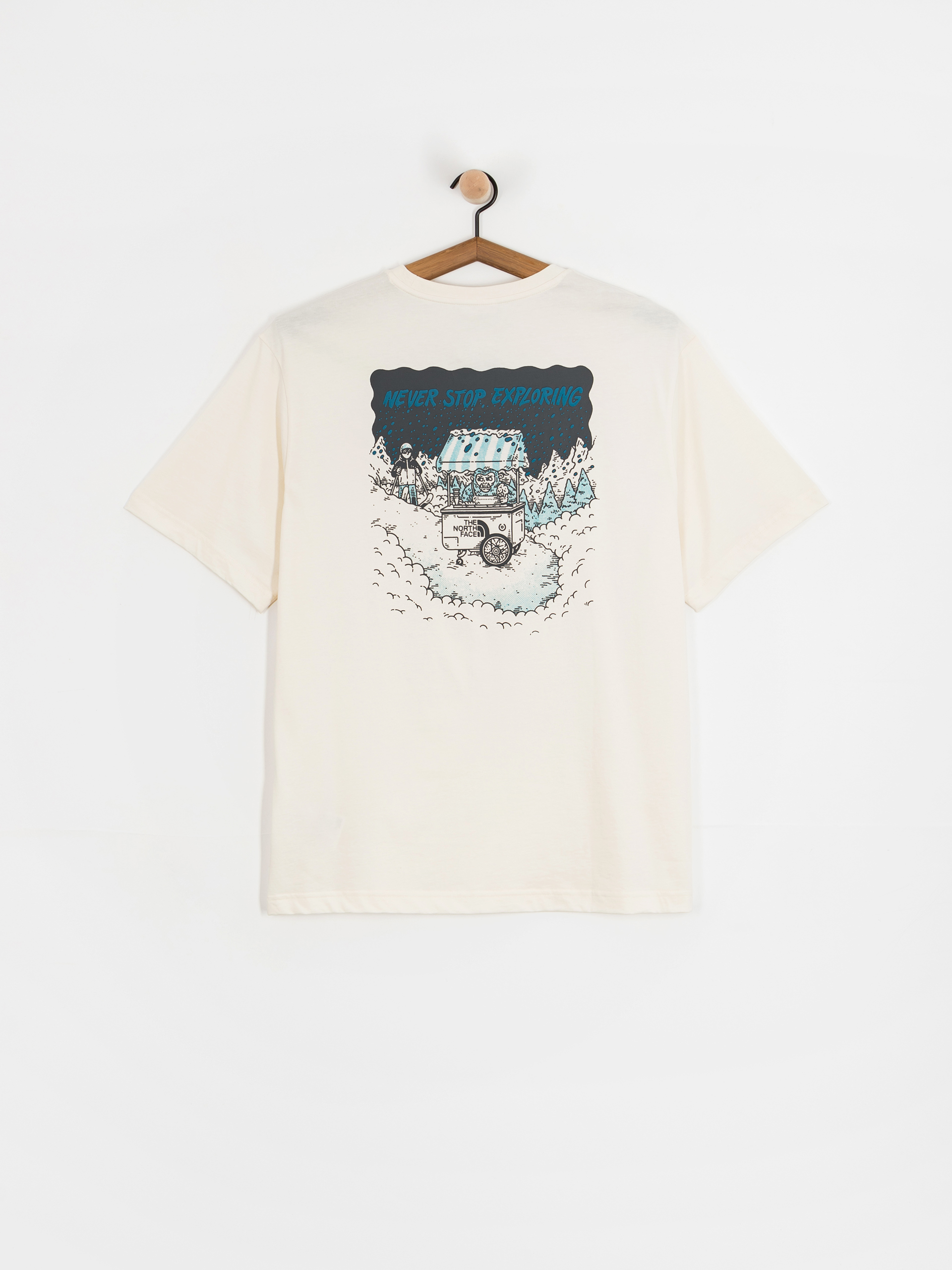 Tričko The North Face Powder Days Relaxed Graphic (white dune)