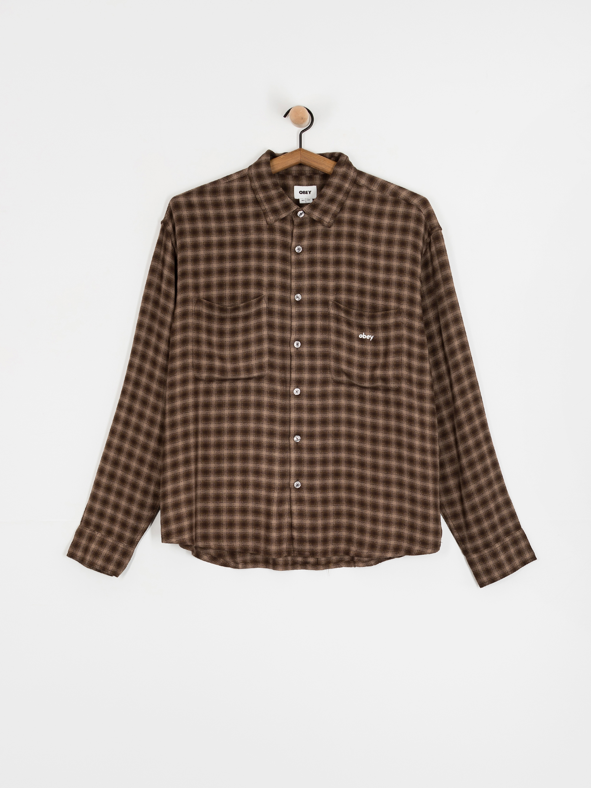 Košeľa OBEY Clarence Woven (black multi)