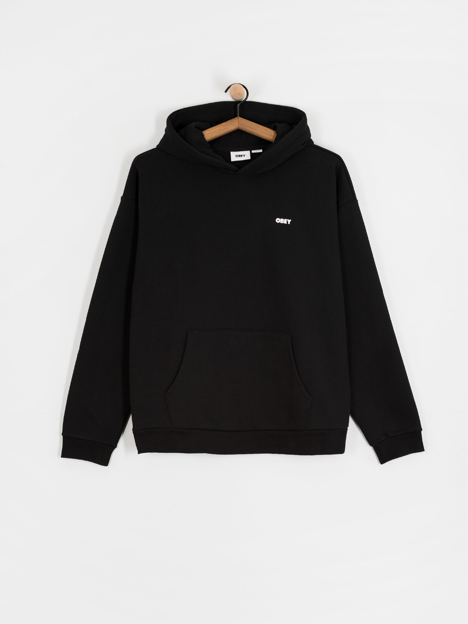 Mikina s kapucňou OBEY Bold Star Extra Heavy HD (black)