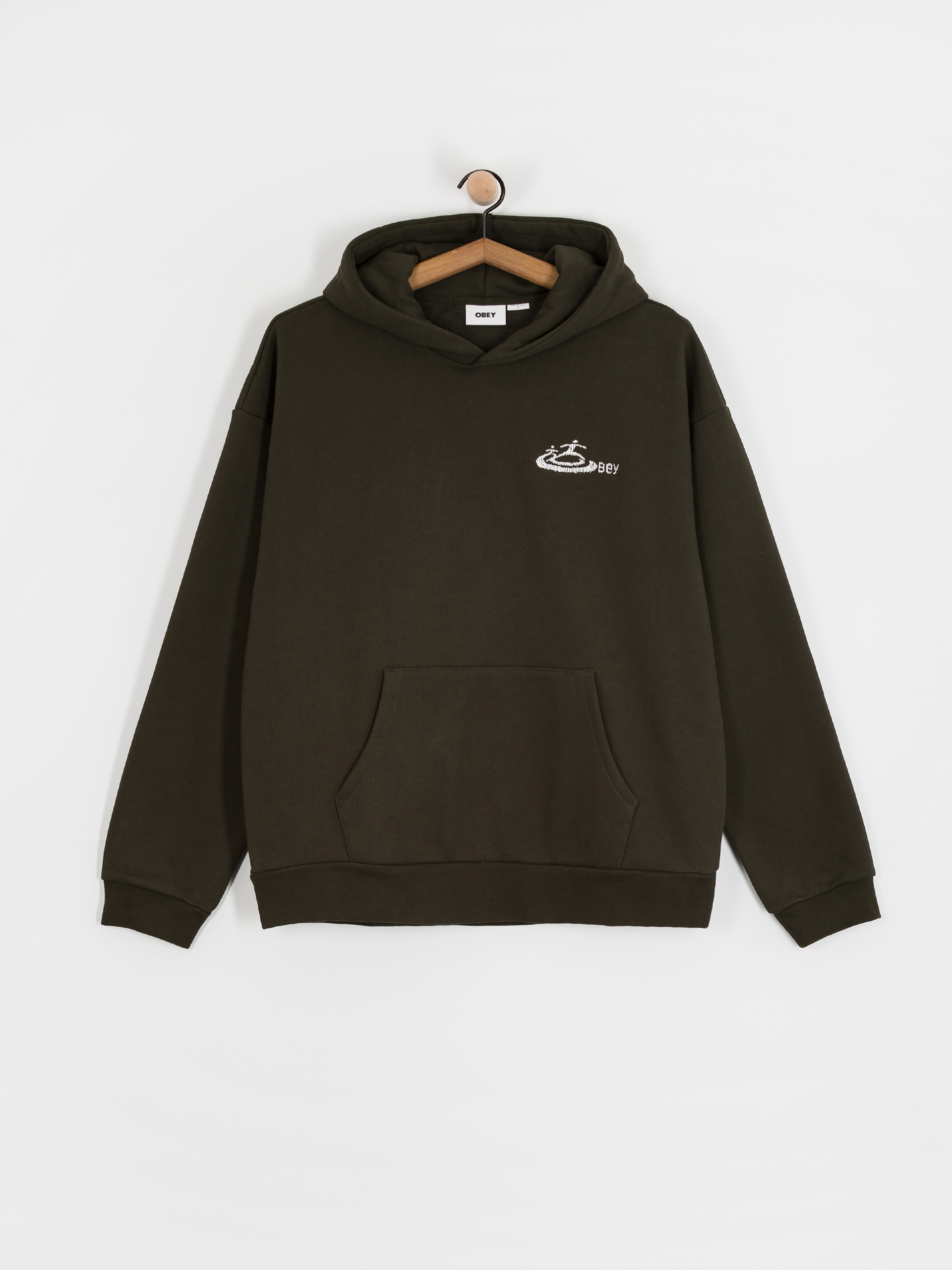 Mikina s kapucňou OBEY Corp Extra Heavy HD (rosin)