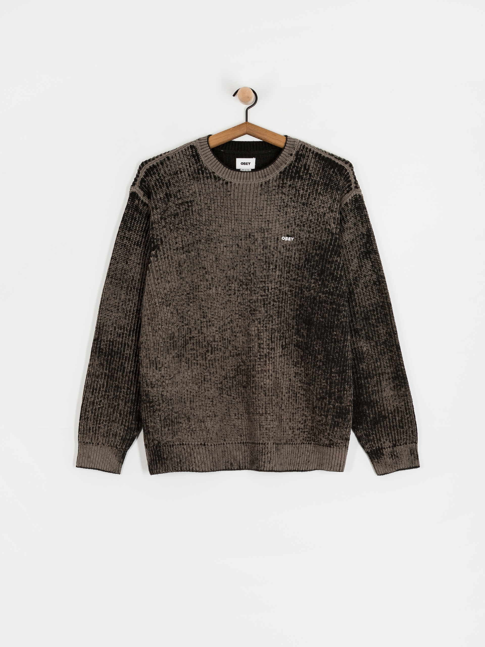 Sveter OBEY Obey Spray Effect Sweater (black multi)