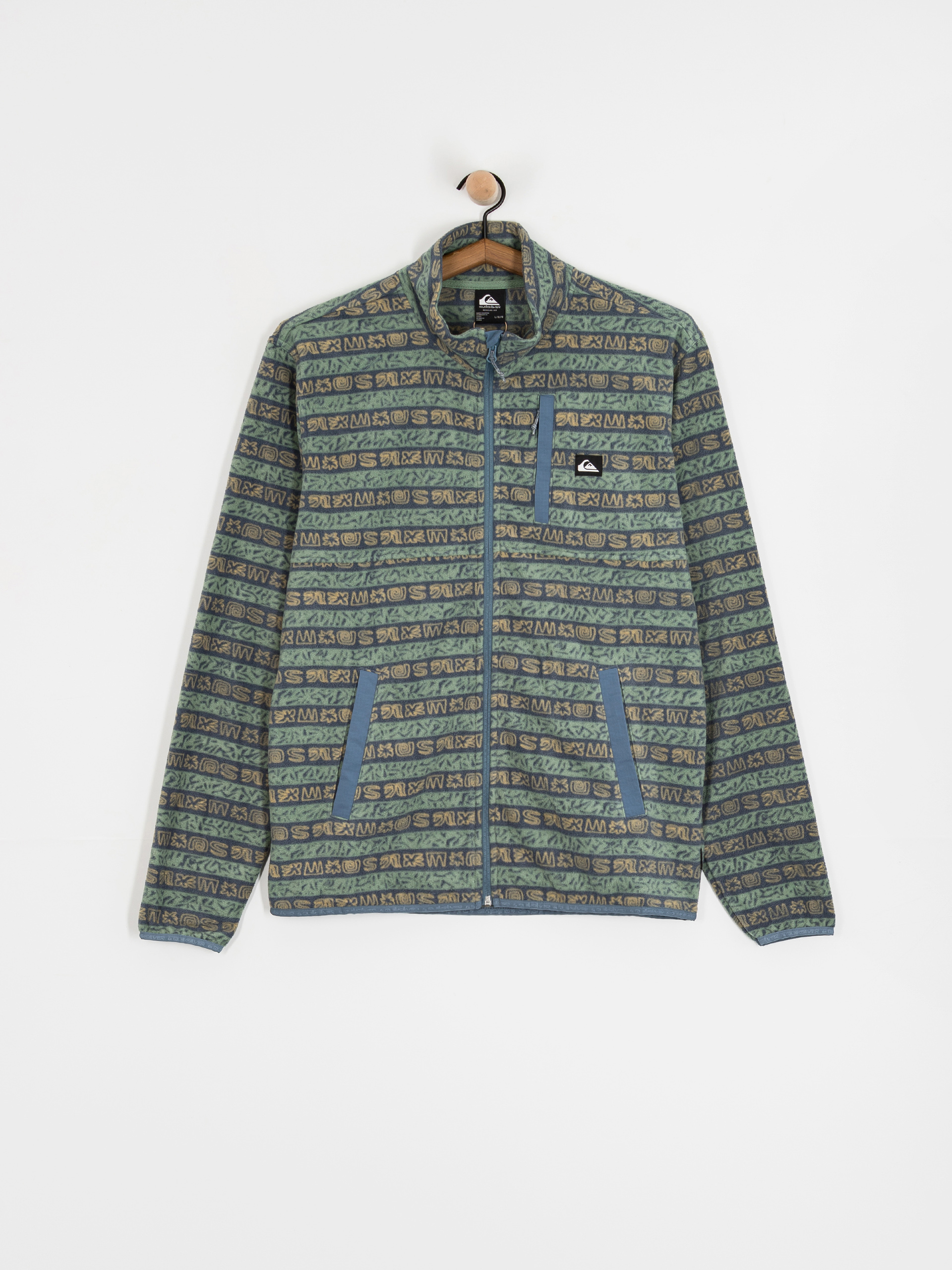 Pánsky Flísová mikina Quiksilver No Destination FZ (granite terra stripe)