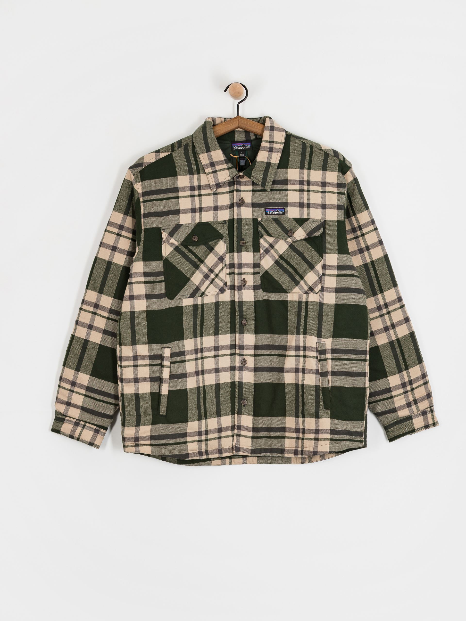 Košeľa Patagonia LW Insulated Fjord Flannel (ashore old growth green)