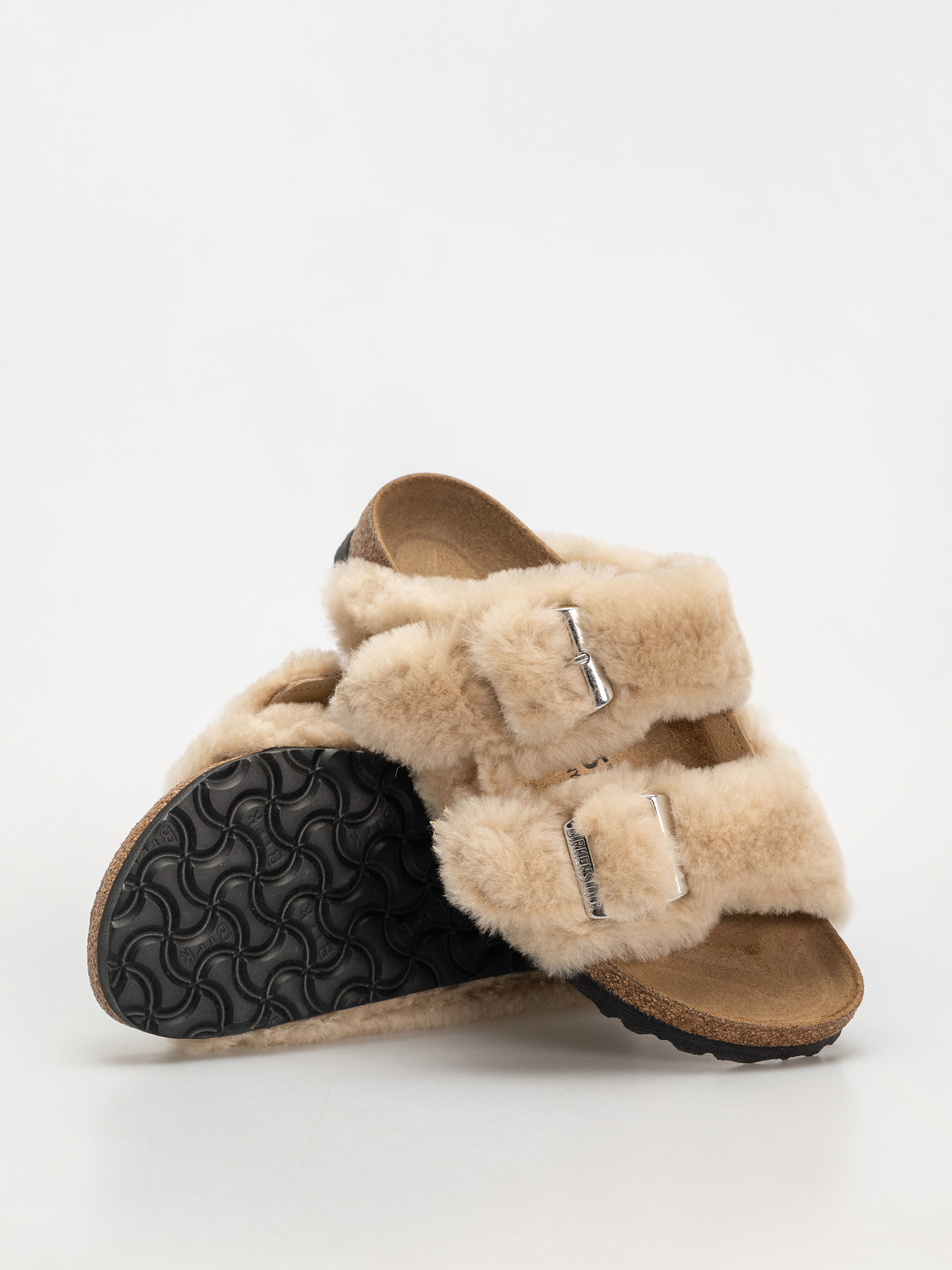 Šľapky Birkenstock Arizona Shearling Cover Upper Narrow Wmn (sandcastle)