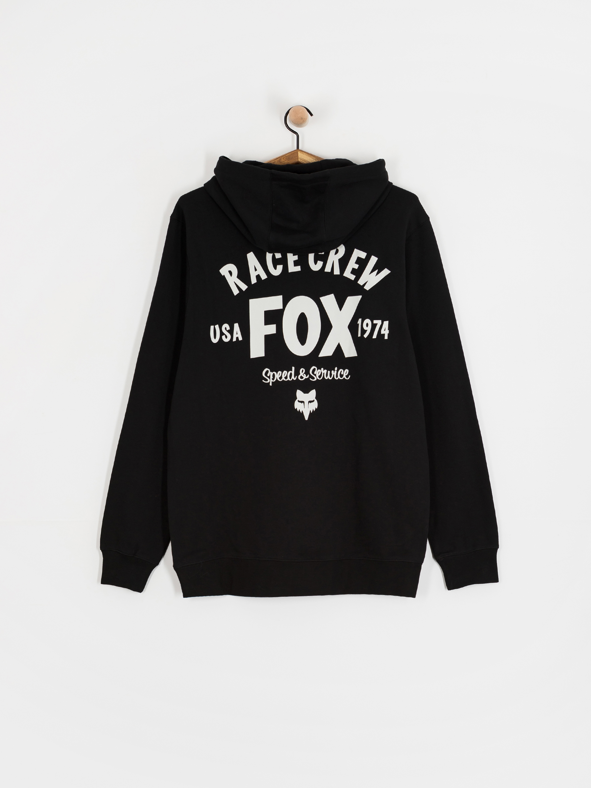 Mikina s kapucňou Fox Slogan HD (black)
