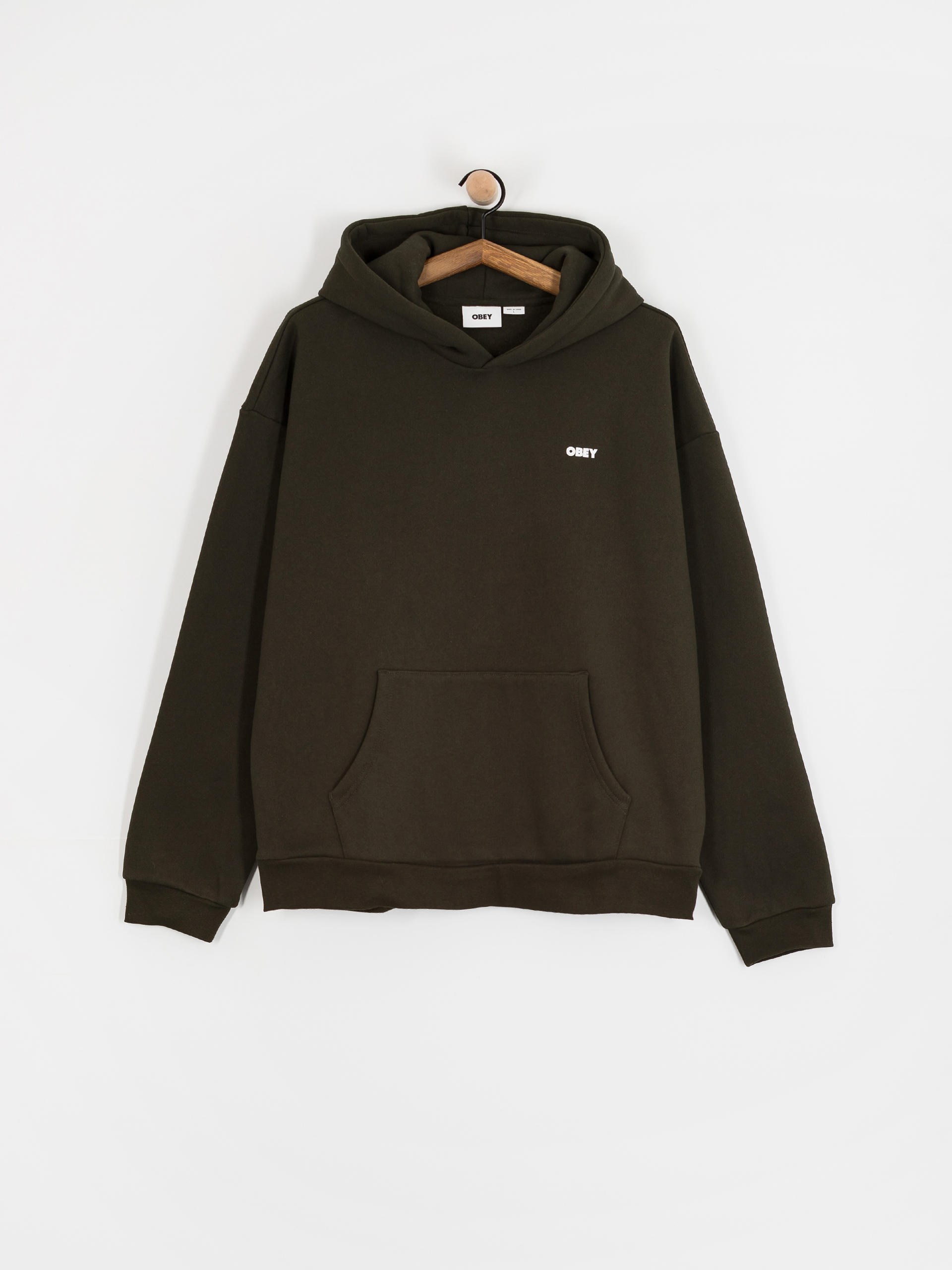 Mikina s kapucňou OBEY Bold Icon Extra Heavy HD (rosin)