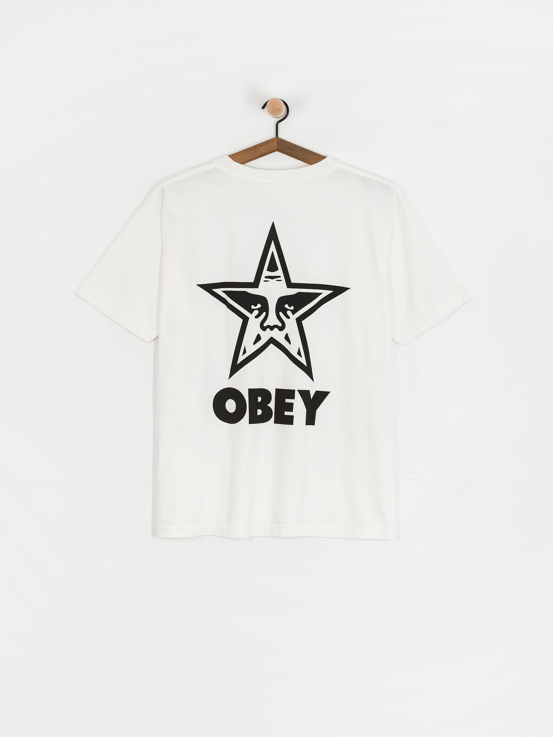 Tričko OBEY Obey Bold Star (pigmnet vintage white)