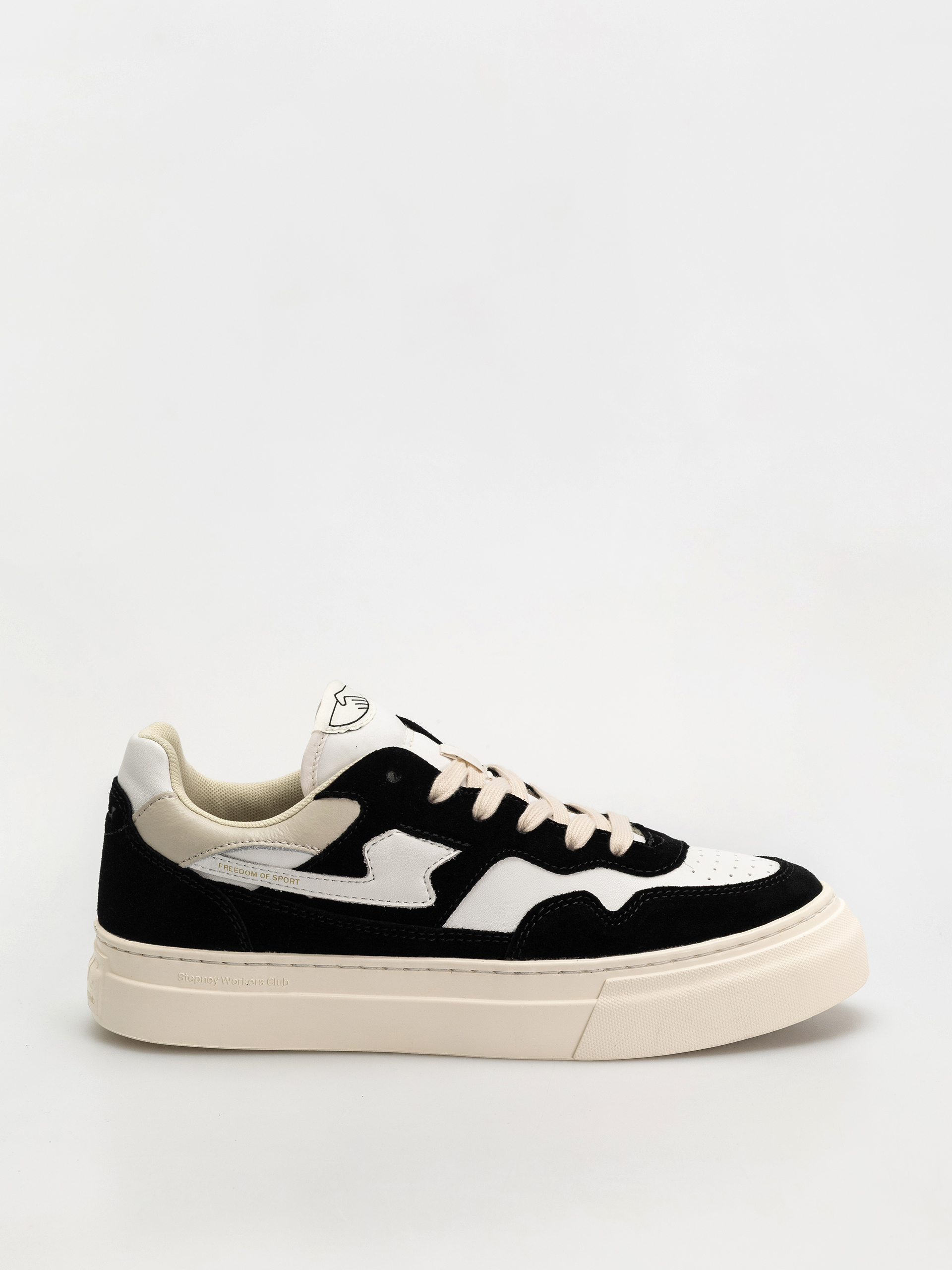 Topánky Stepney Workers Club Pearl S-Strike (suede leather black white)