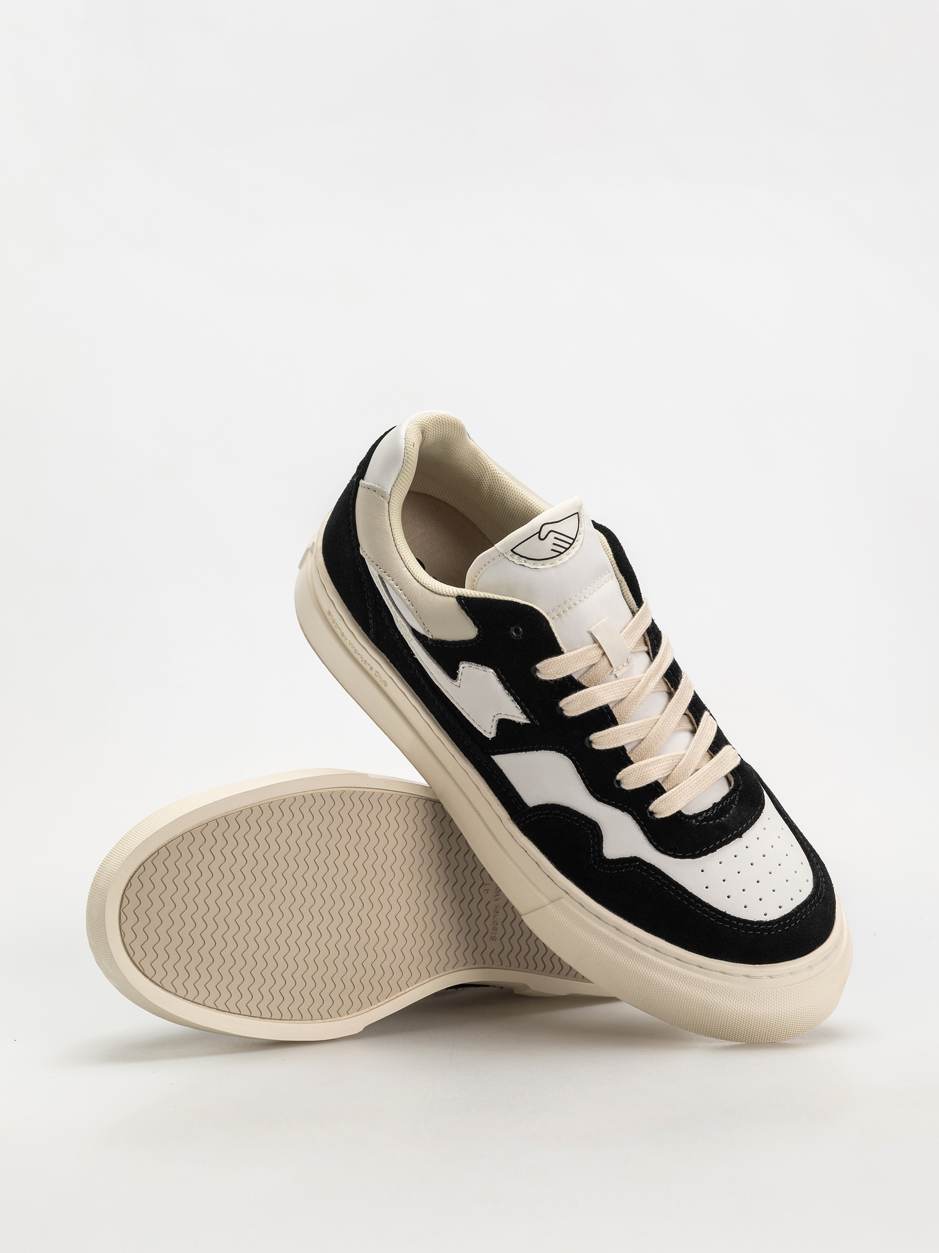Topánky Stepney Workers Club Pearl S-Strike (suede leather black white)