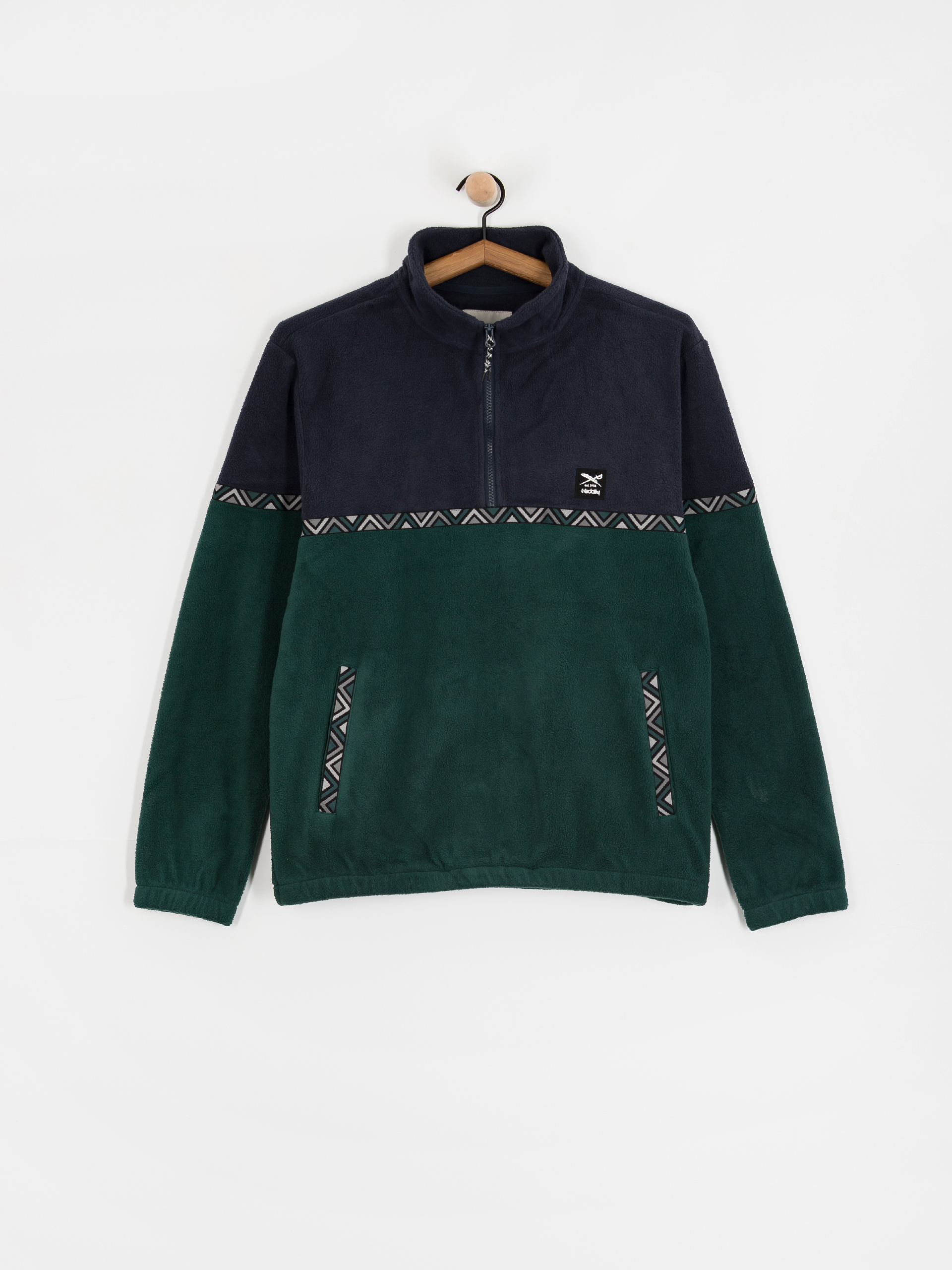 Pánsky Flísová mikina Iriedaily Monte Noe (blue green)