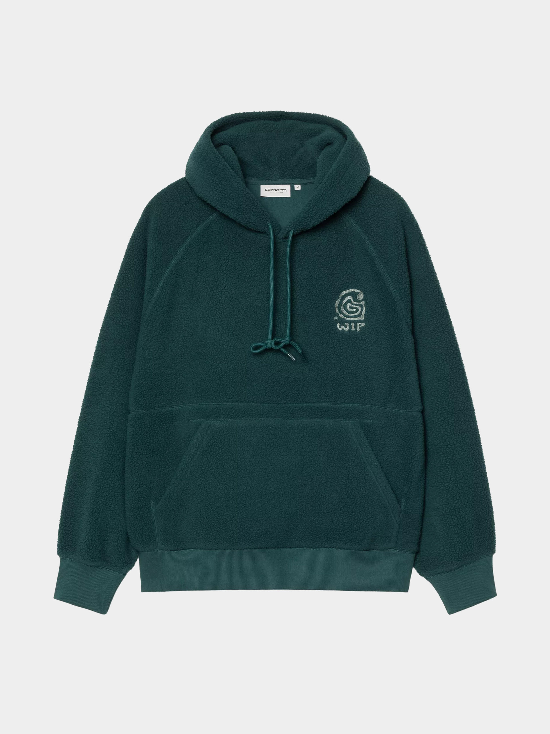 Mikina s kapucňou Carhartt WIP Helix HD (deep lagoon/silver pine)