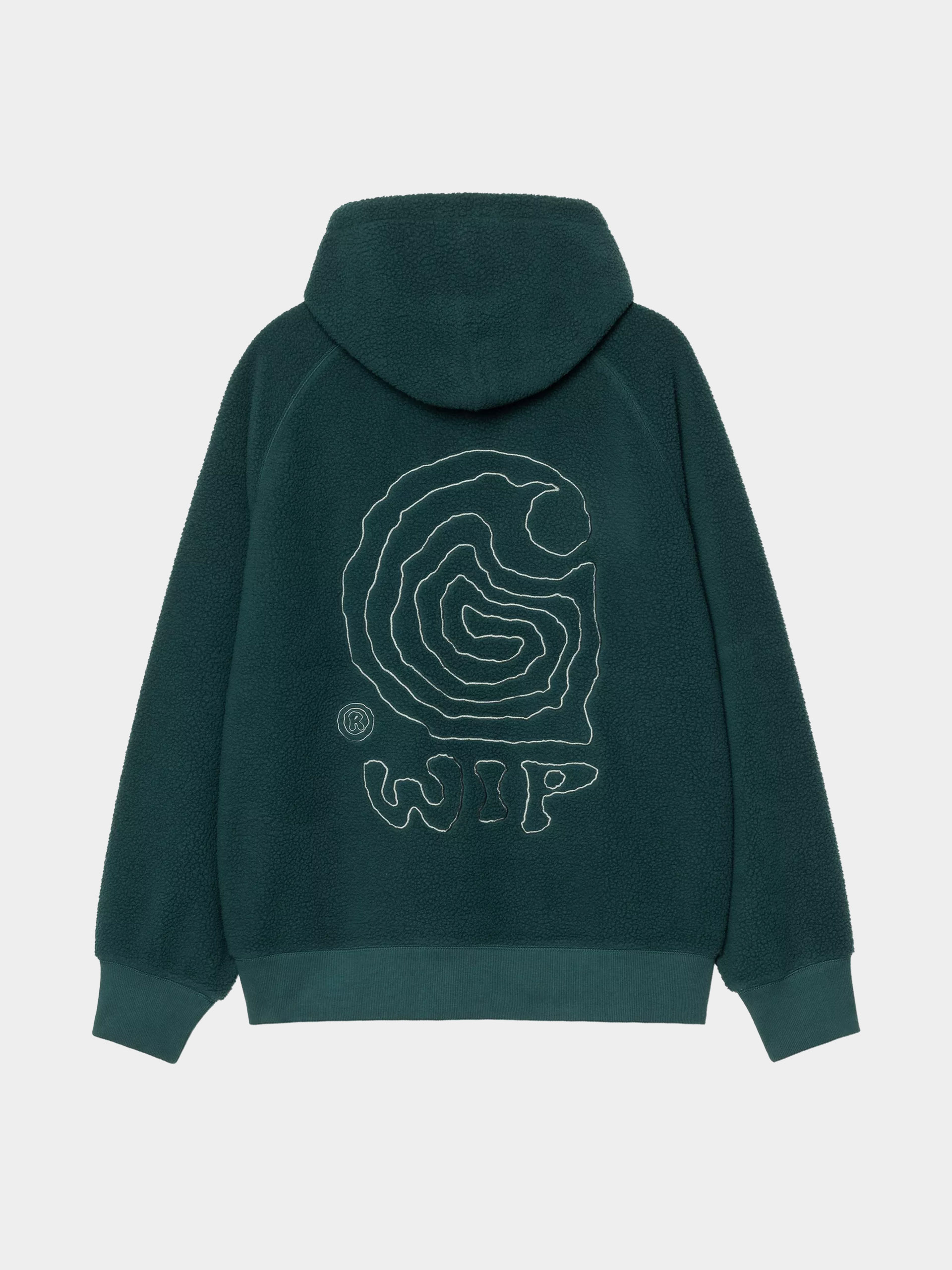 Mikina s kapucňou Carhartt WIP Helix HD (deep lagoon/silver pine)