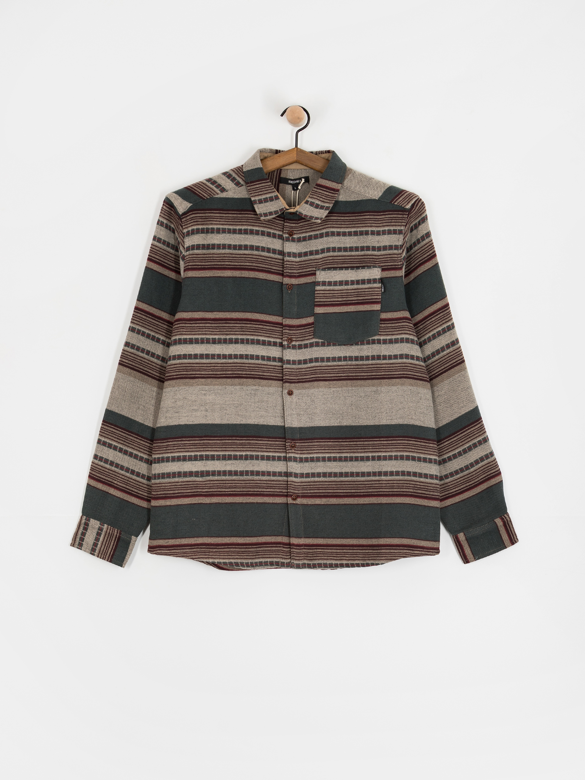 Košeľa Iriedaily Santania (khaki green)