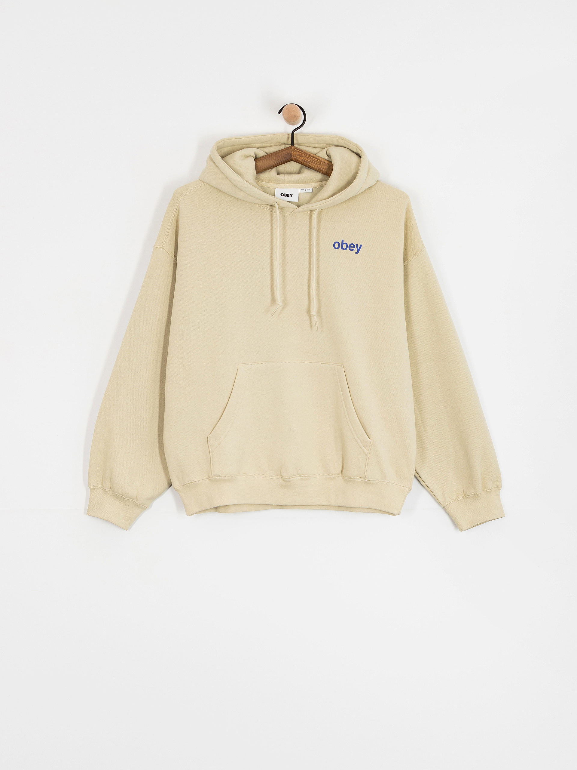 Mikina s kapucňou OBEY Time Baggy Relaxed HD Wmn (sand)