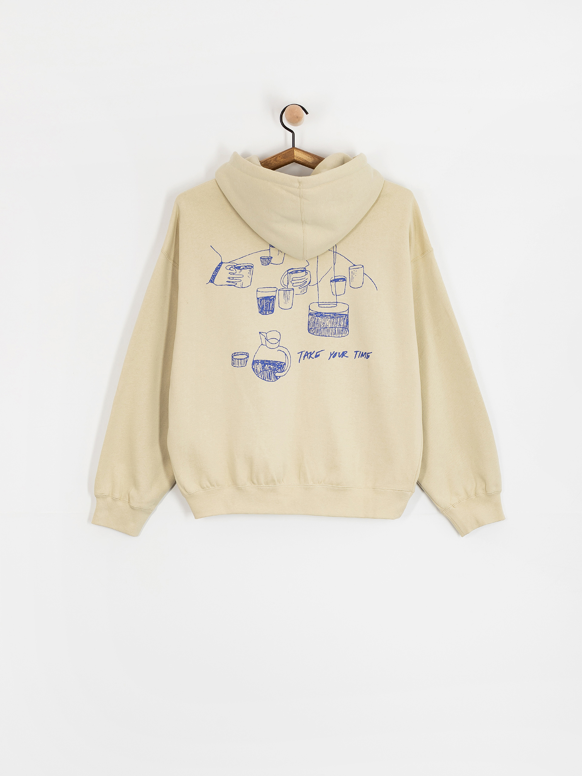 Mikina s kapucňou OBEY Time Baggy Relaxed HD Wmn (sand)