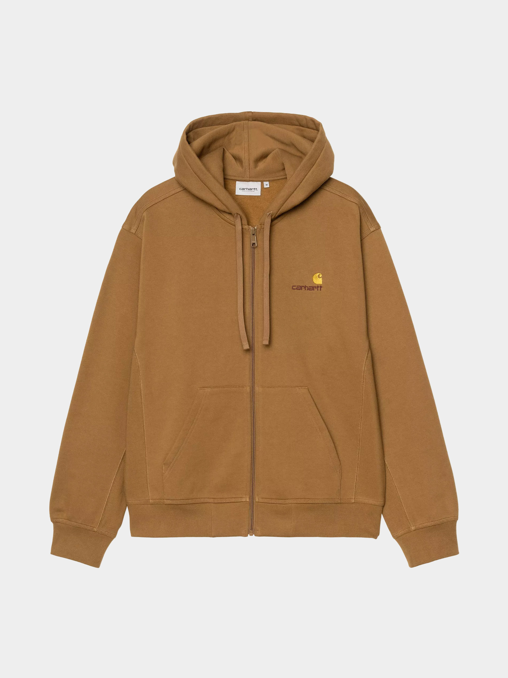 Mikina s kapucňou Carhartt WIP American Script ZHD (hamilton brown)
