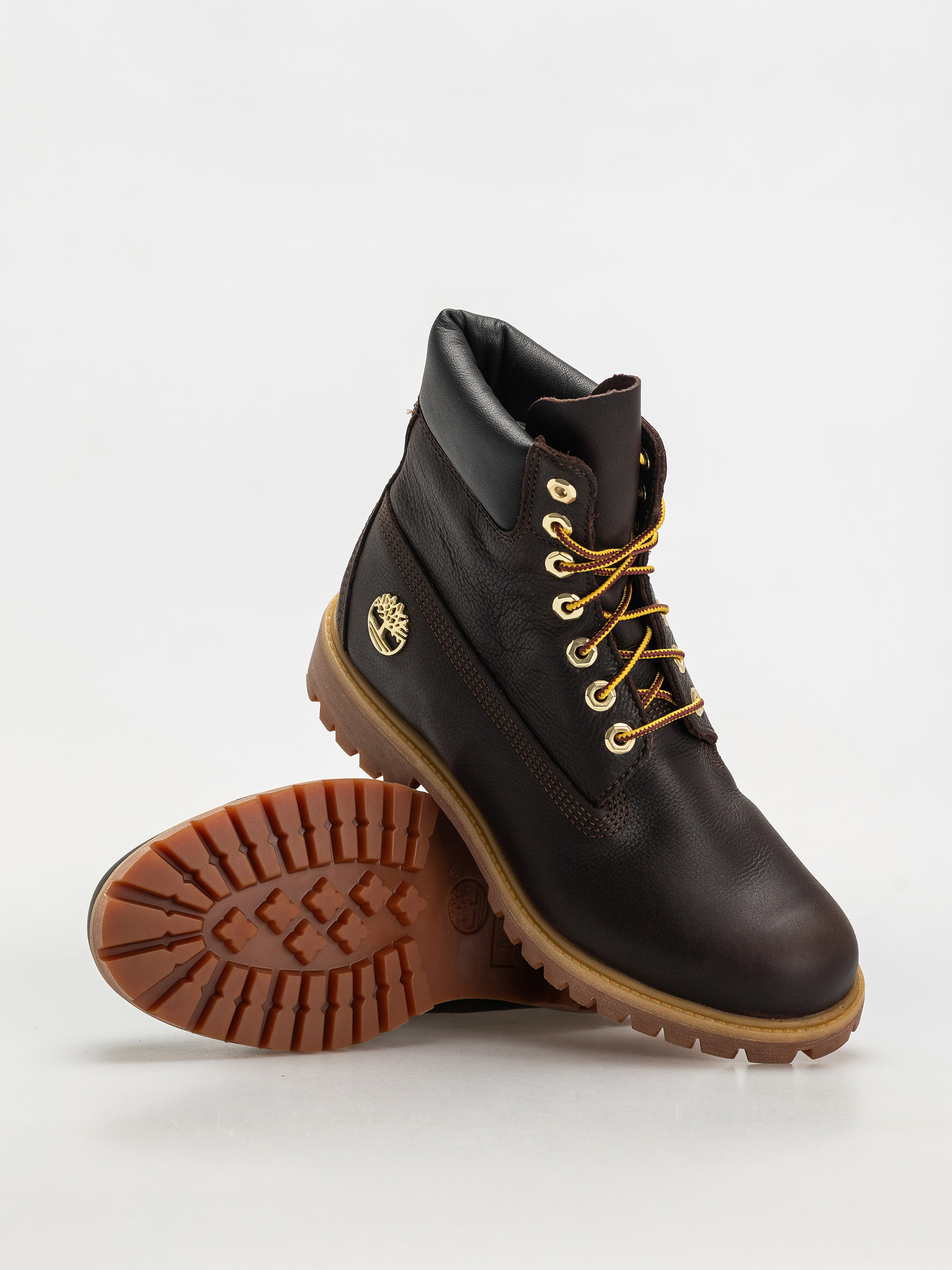 Zimné topánky Timberland Premium 6 Inch (dk brown full grain w blk)