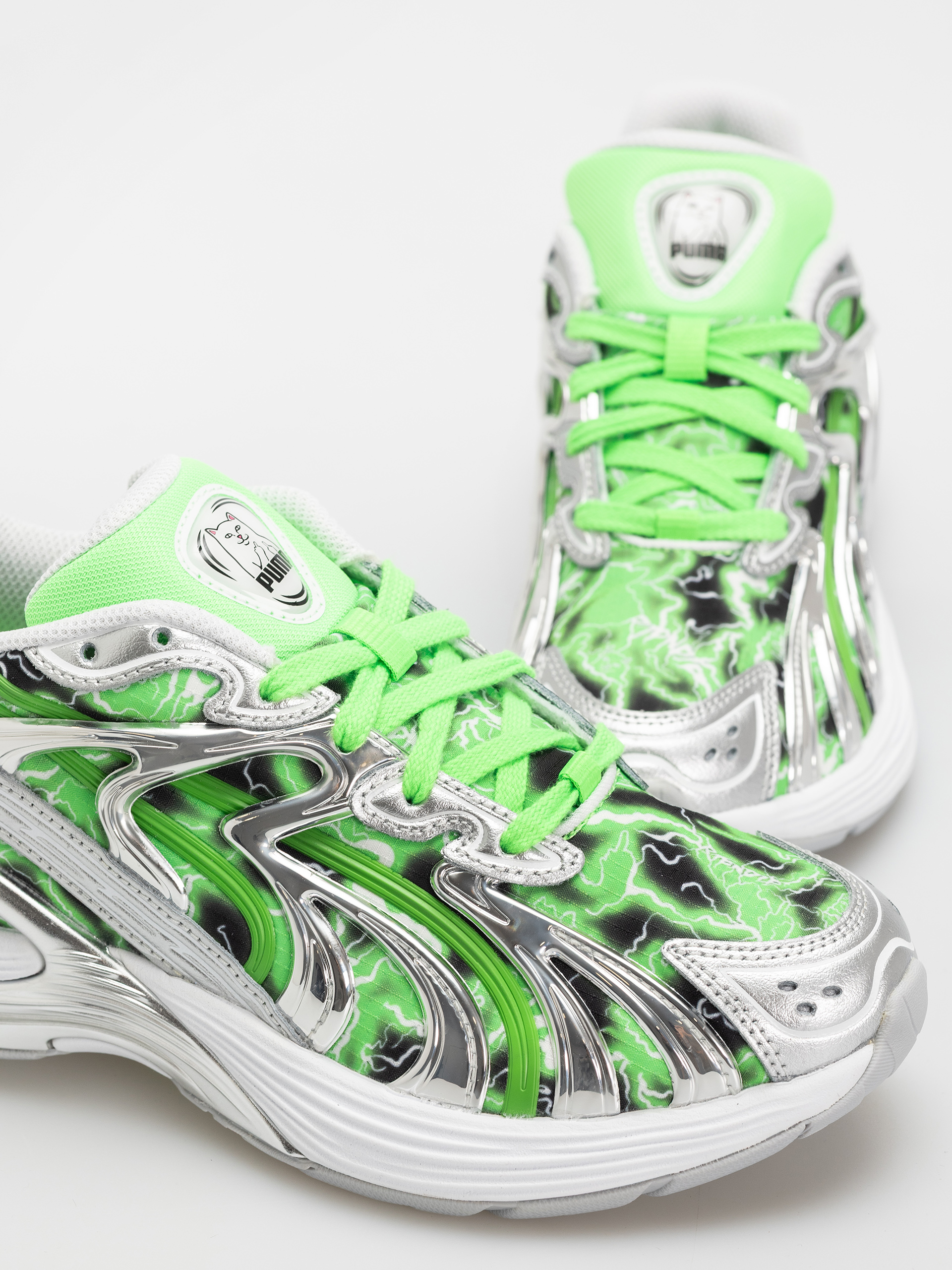 Topánky Puma X RipNDip Inverse (puma silver/fluro green pes)