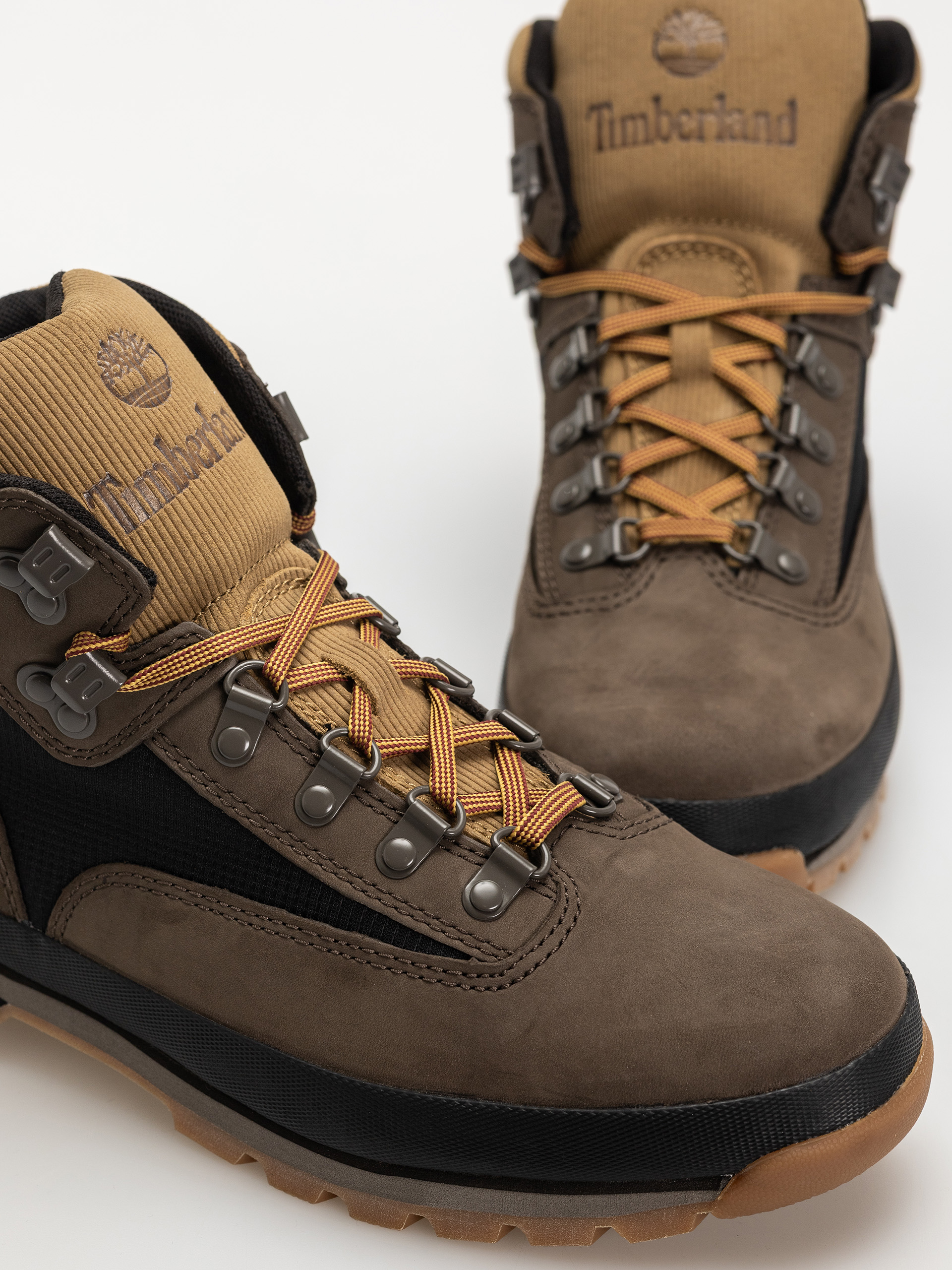 Zimné topánky Timberland Euro Hiker (dark brown nubuck w black)