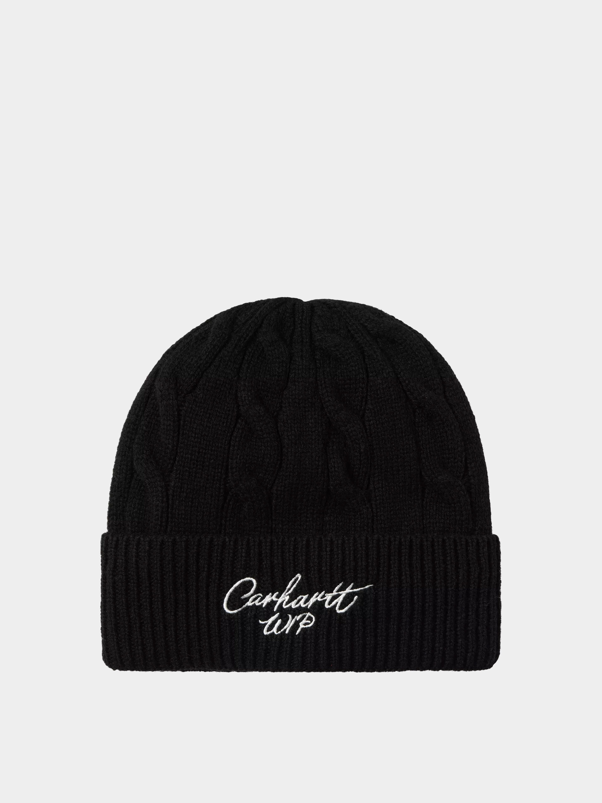 u010ciapka Carhartt WIP Signature Cable (black/salt)