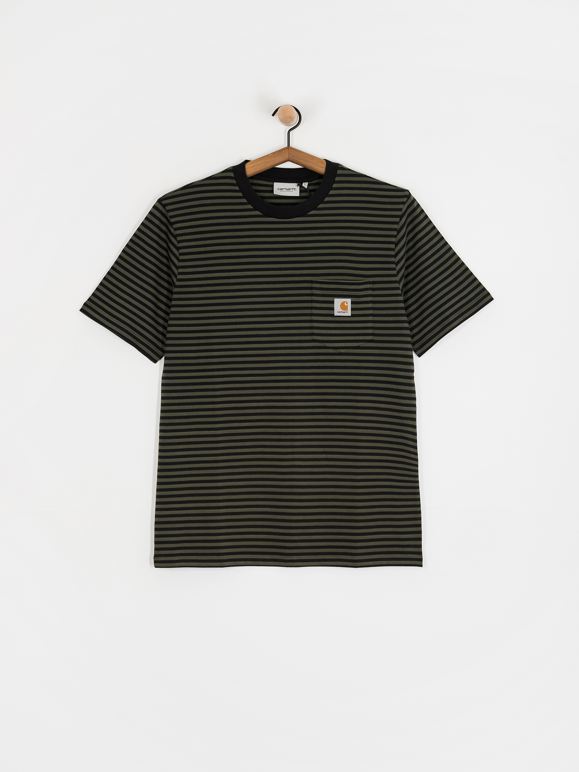 Tričko Carhartt WIP Verner Pocket (verner stripe/black/opuntia)