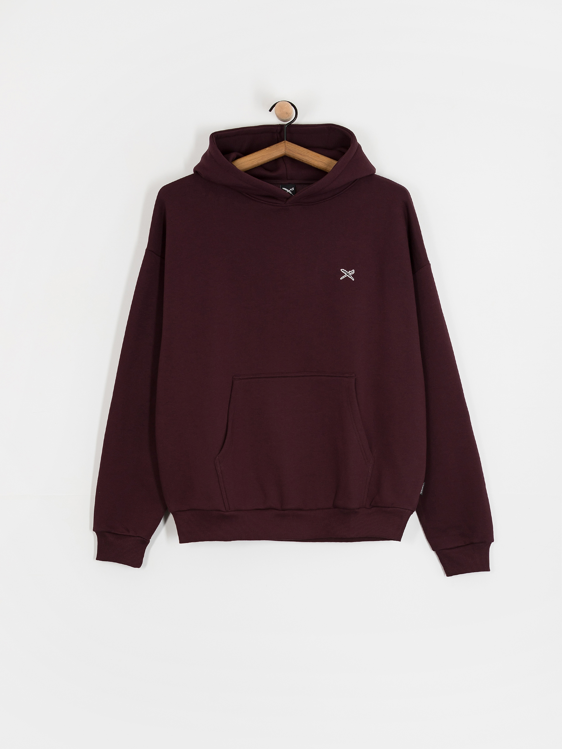 Mikina s kapucňou Iriedaily Flagloose HD (aubergine)