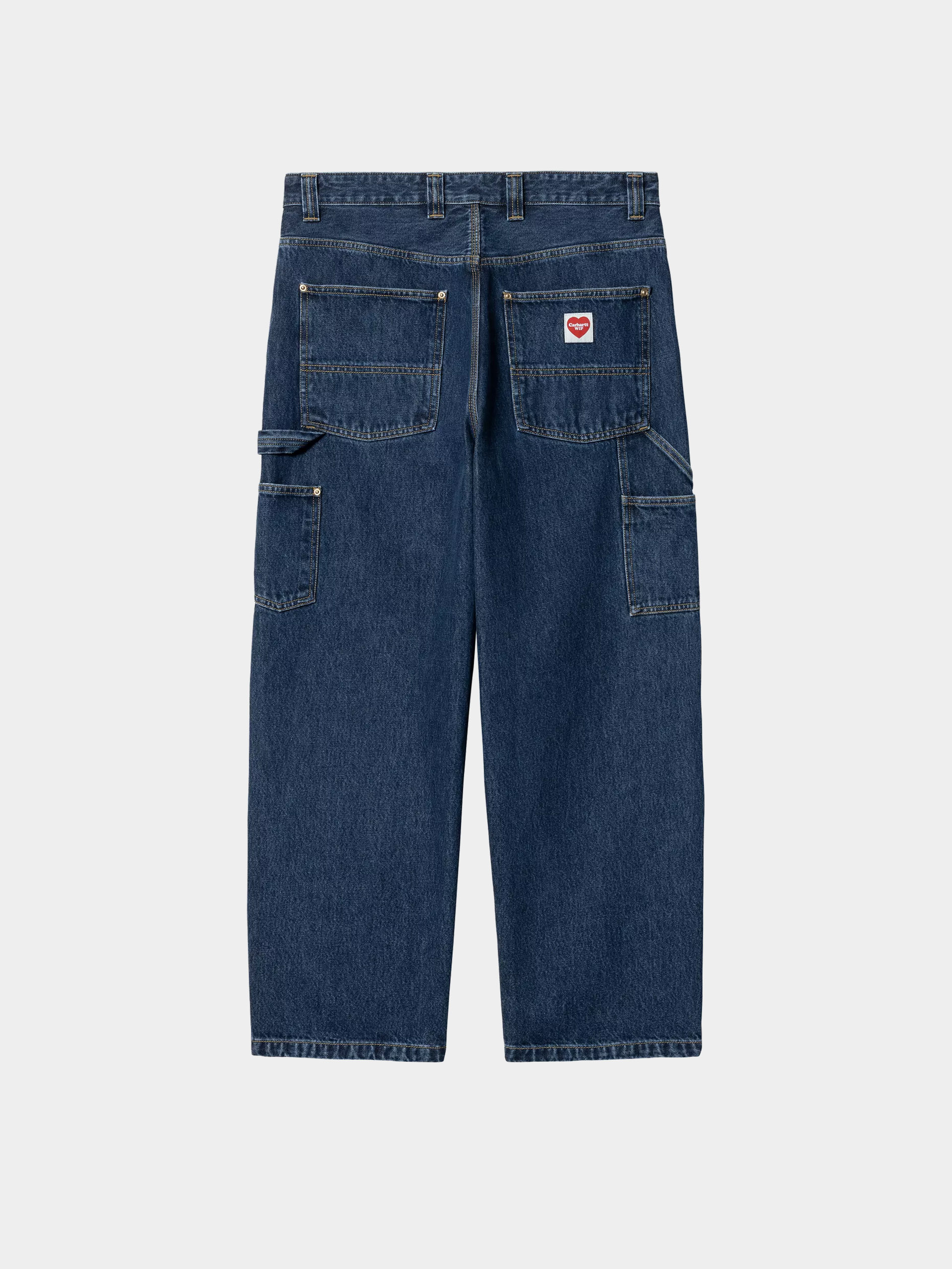 Nohavice Carhartt WIP Nash Double Knee (blue/stone washed)