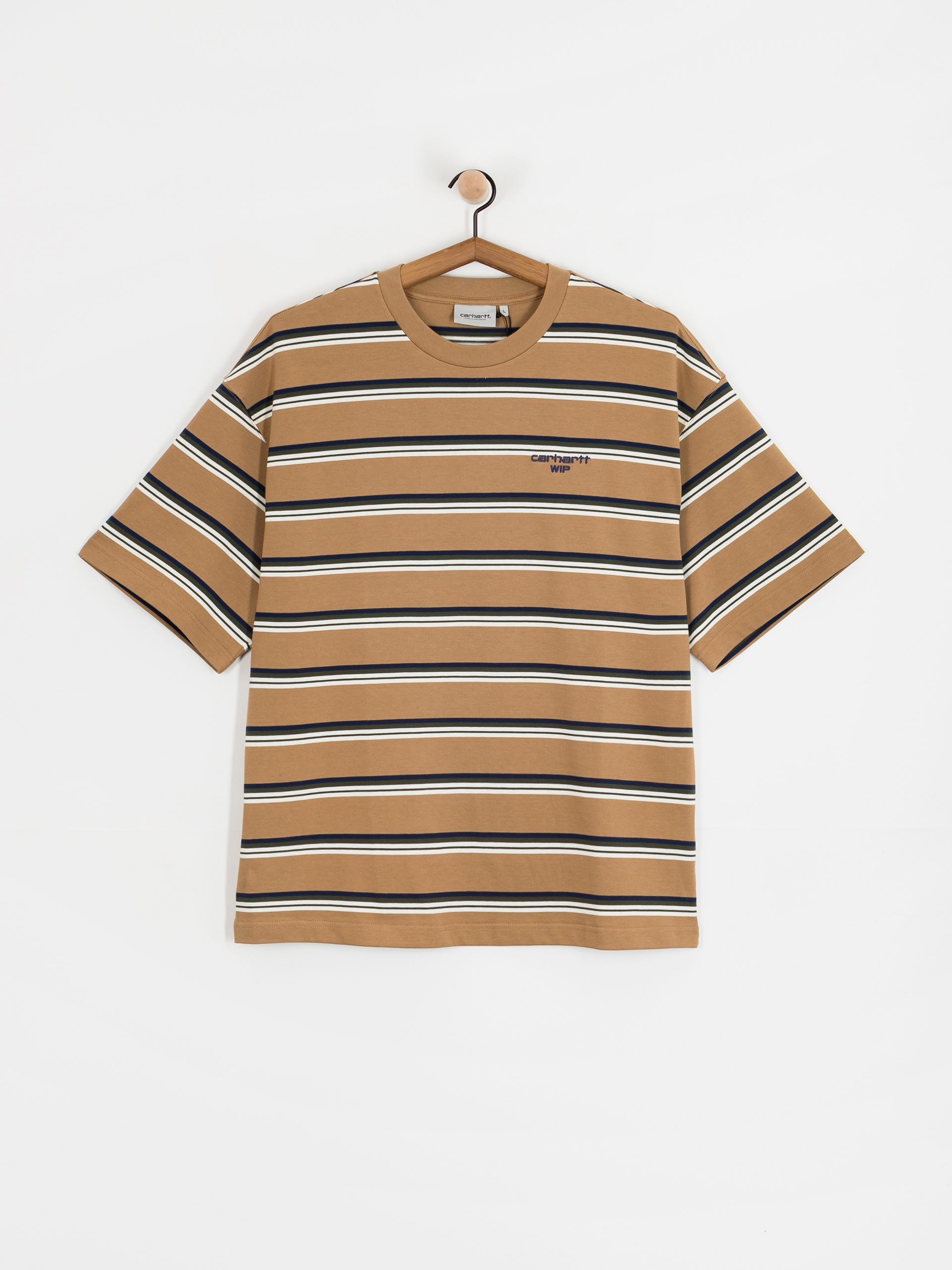 Tričko Carhartt WIP Holm (holm stripe/peanut)