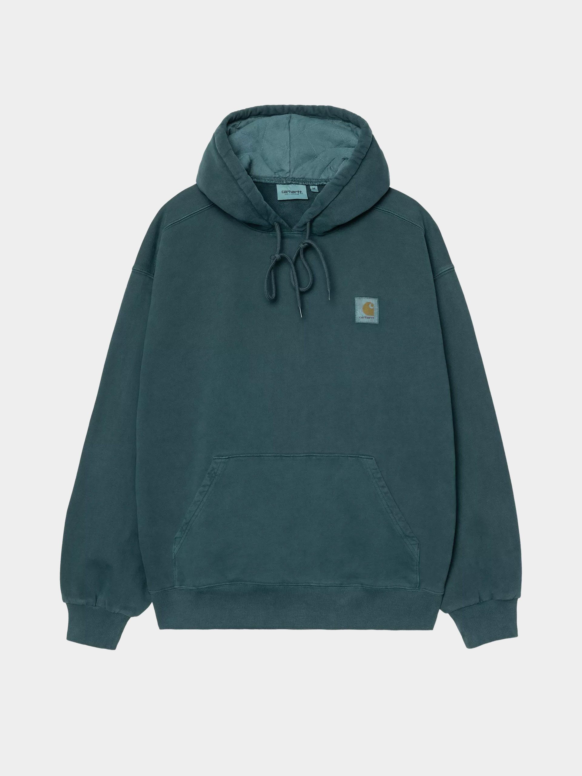 Mikina s kapucňou Carhartt WIP Vista HD (deep lagoon/garment dyed)