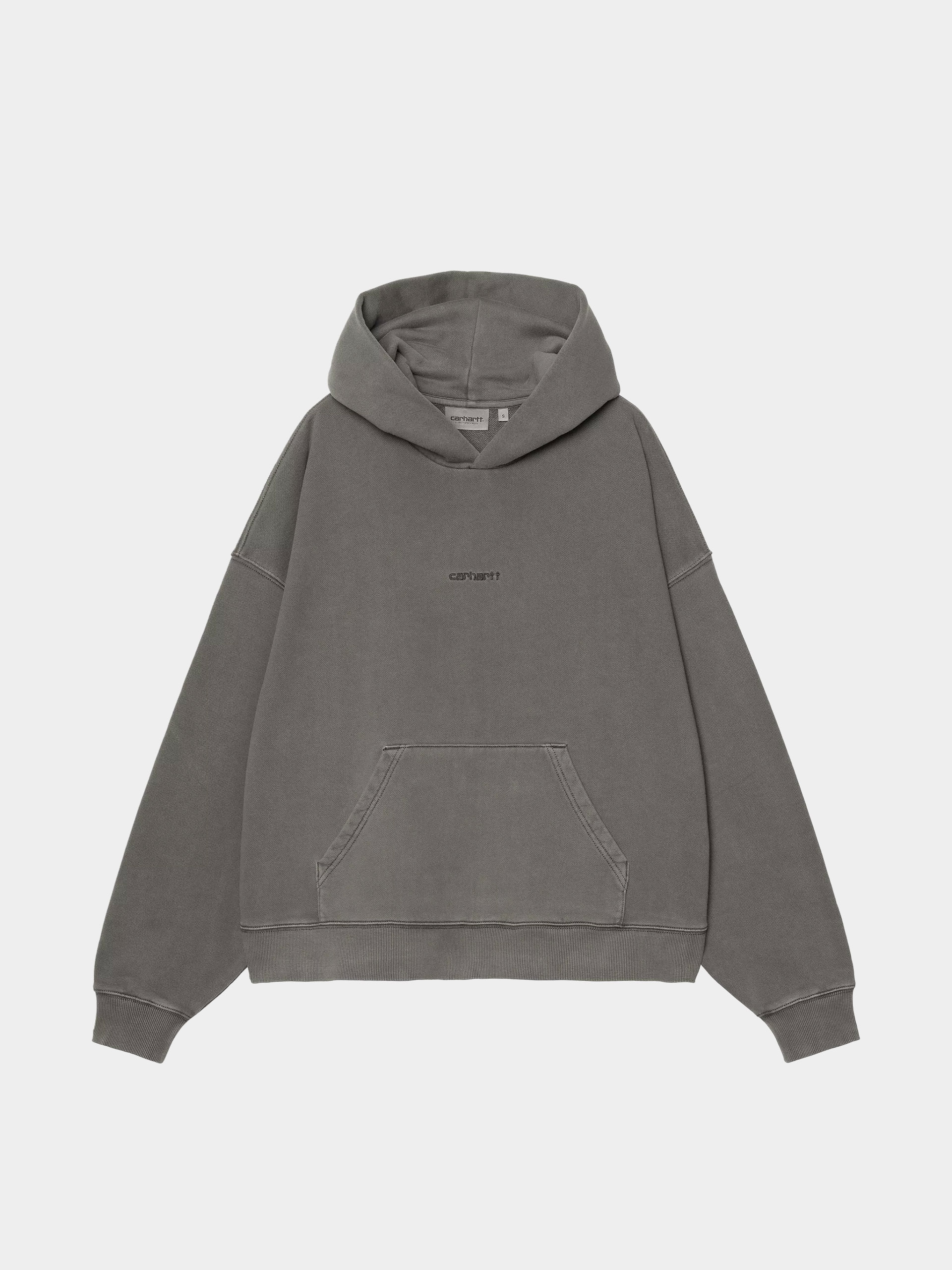 Mikina s kapucňou Carhartt WIP Benton HD Wmn (graphite/garment dyed)