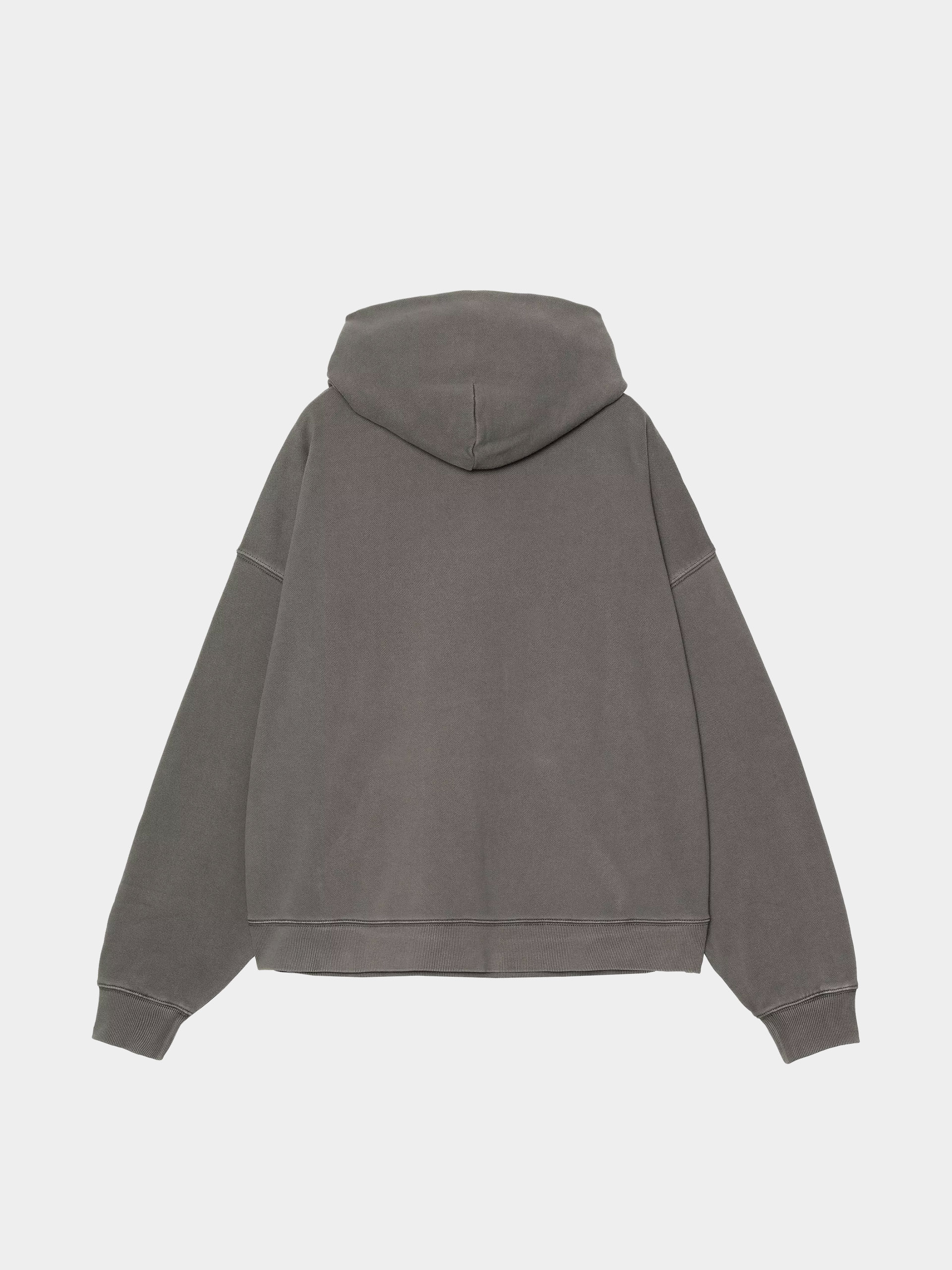 Mikina s kapucňou Carhartt WIP Benton HD Wmn (graphite/garment dyed)