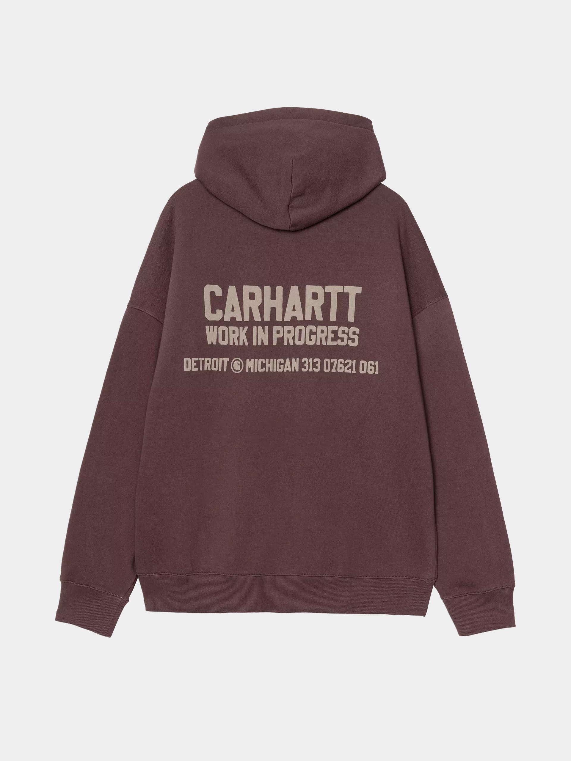 Mikina s kapucňou Carhartt WIP Distance HD (palisander/stone dyed)