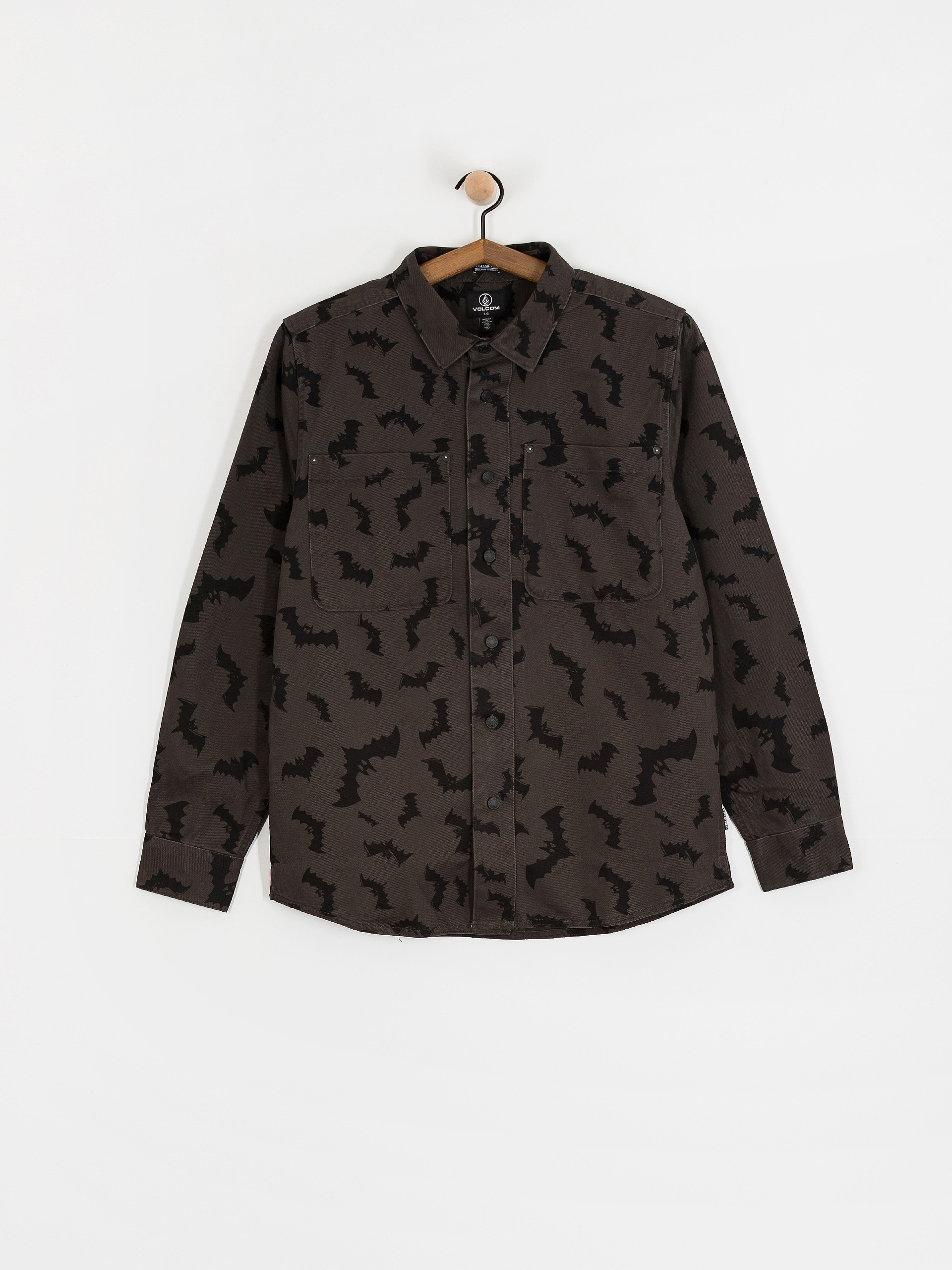 Košeľa Volcom Fa Jj Villard (rinsed black)