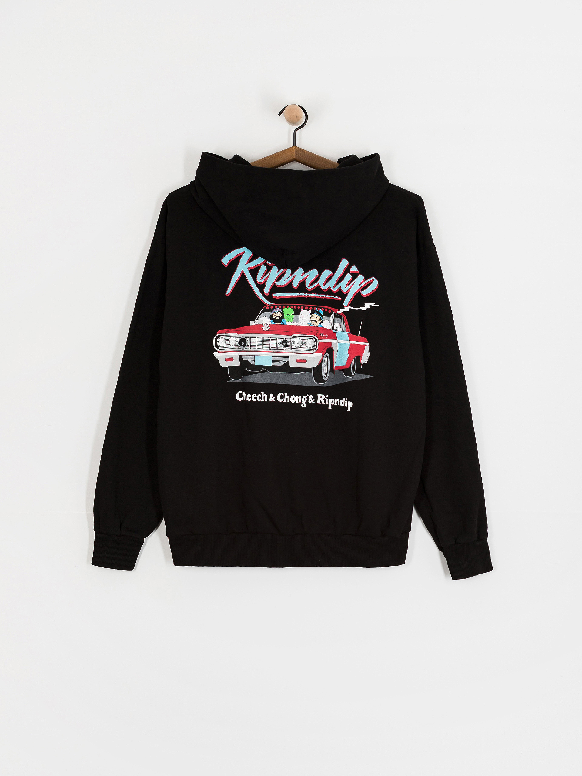 Mikina s kapucňou RipNDip Riders HD (black)