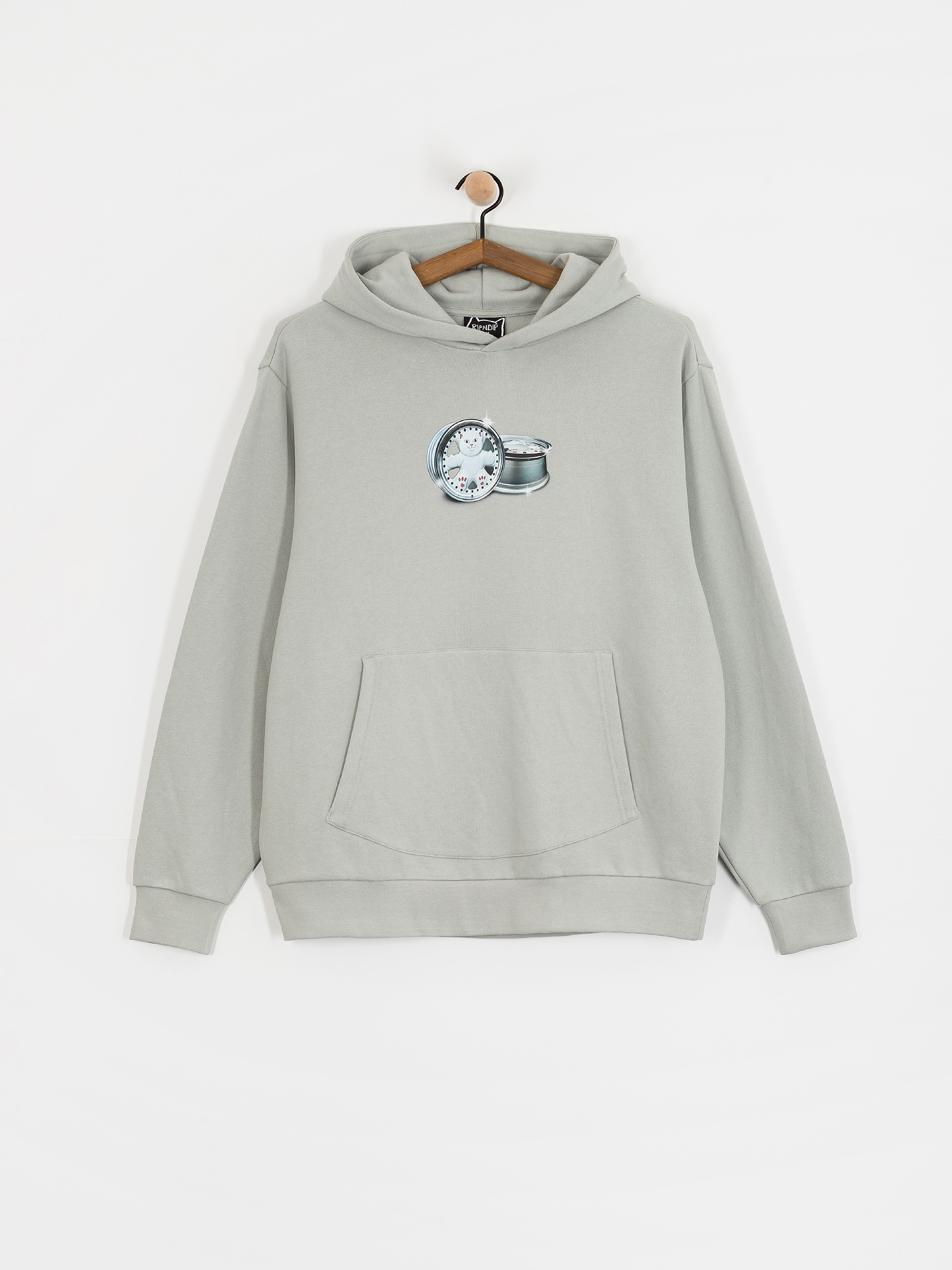 Mikina s kapucňou RipNDip Nerm On Wheels HD (grey)