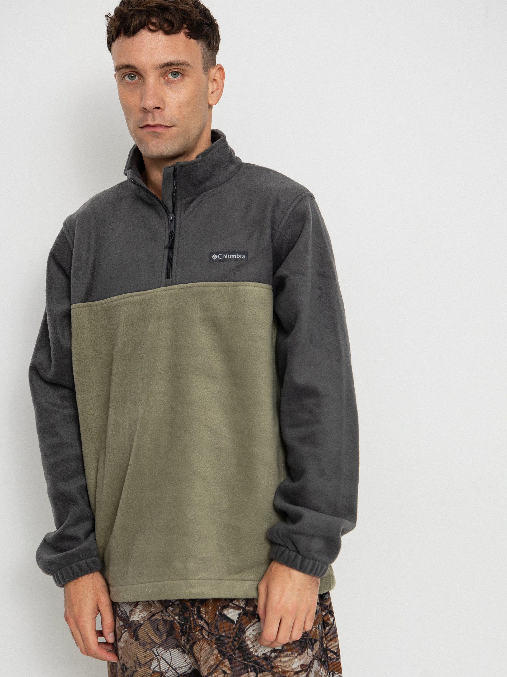 Flu00edsovu00e1 mikina Columbia Steens Mountain Half Zip (shark/stone green)