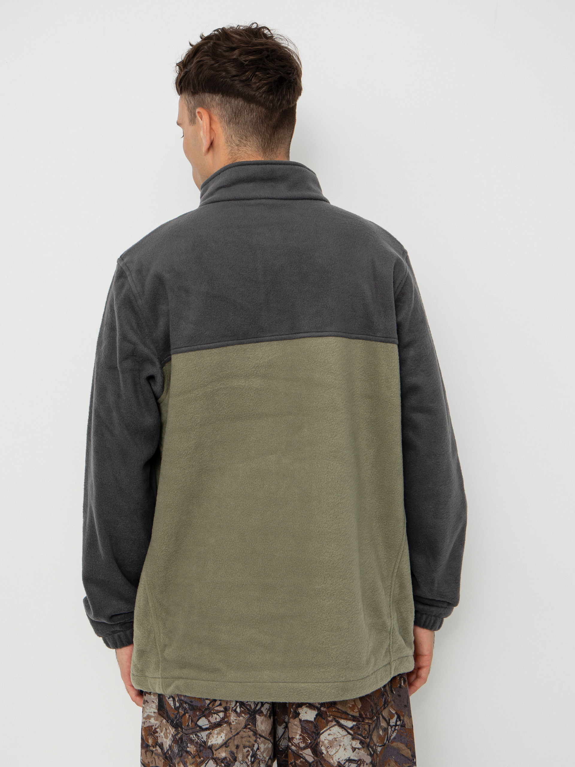 Pánsky Flísová mikina Columbia Steens Mountain Half Zip (shark/stone green)