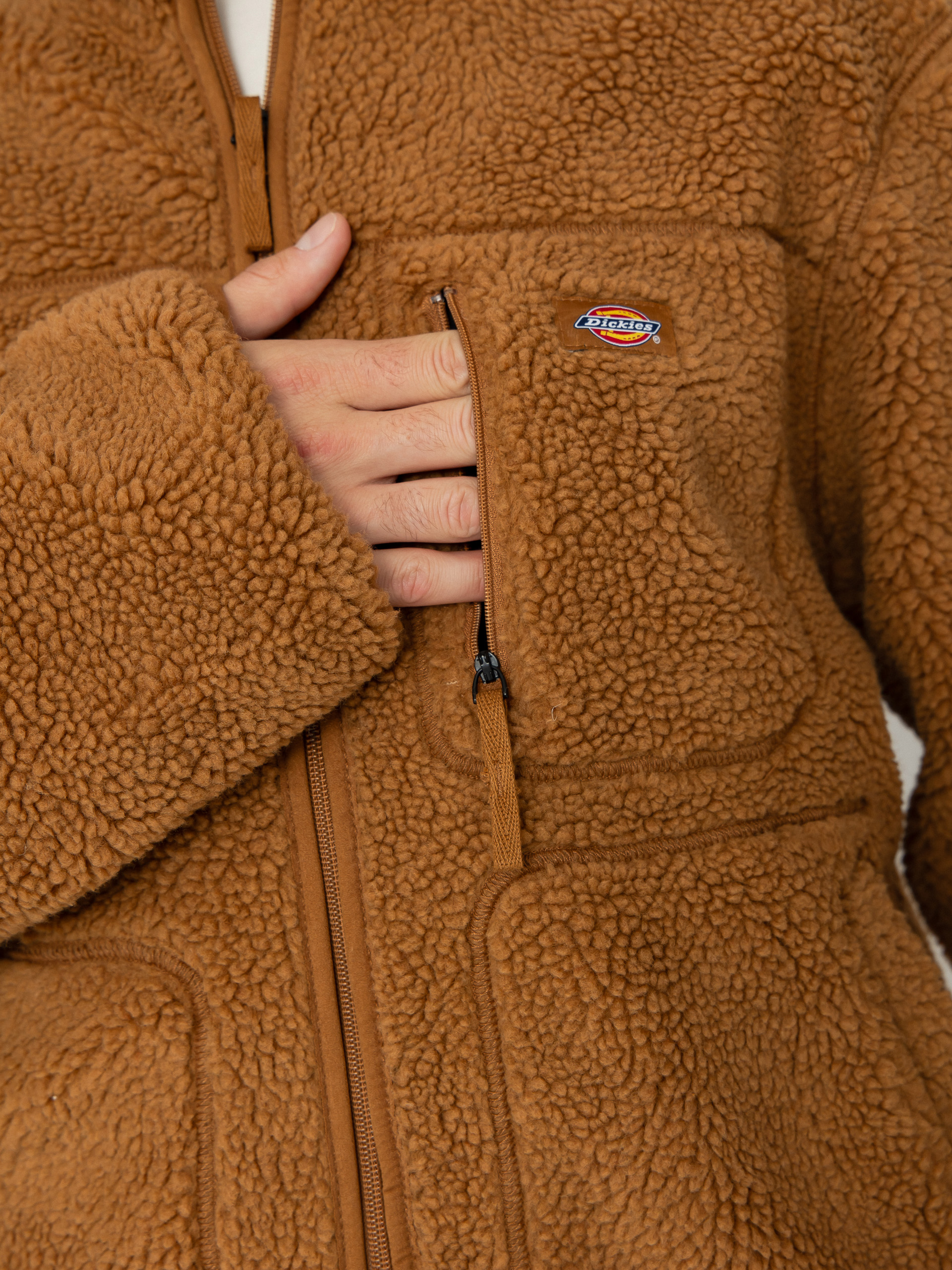 Pánsky Flísová mikina Dickies Mount Hope (brown duck)
