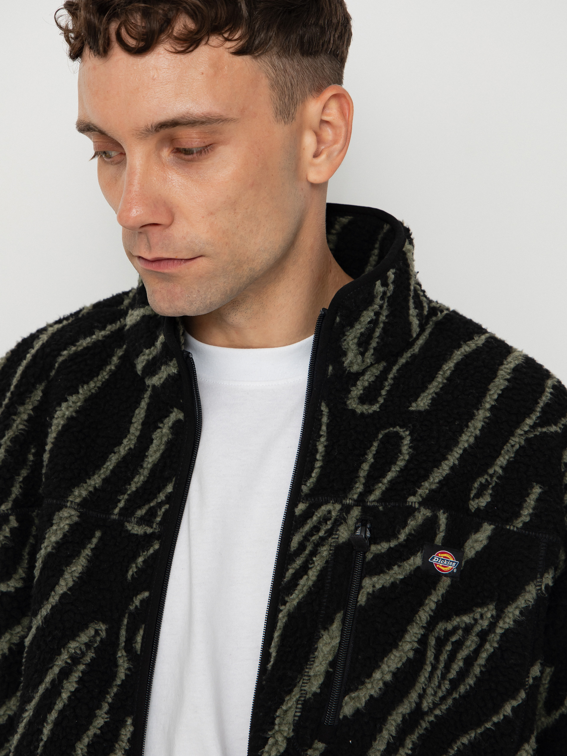 Pánsky Flísová mikina Dickies Mount Hope Printed (black)