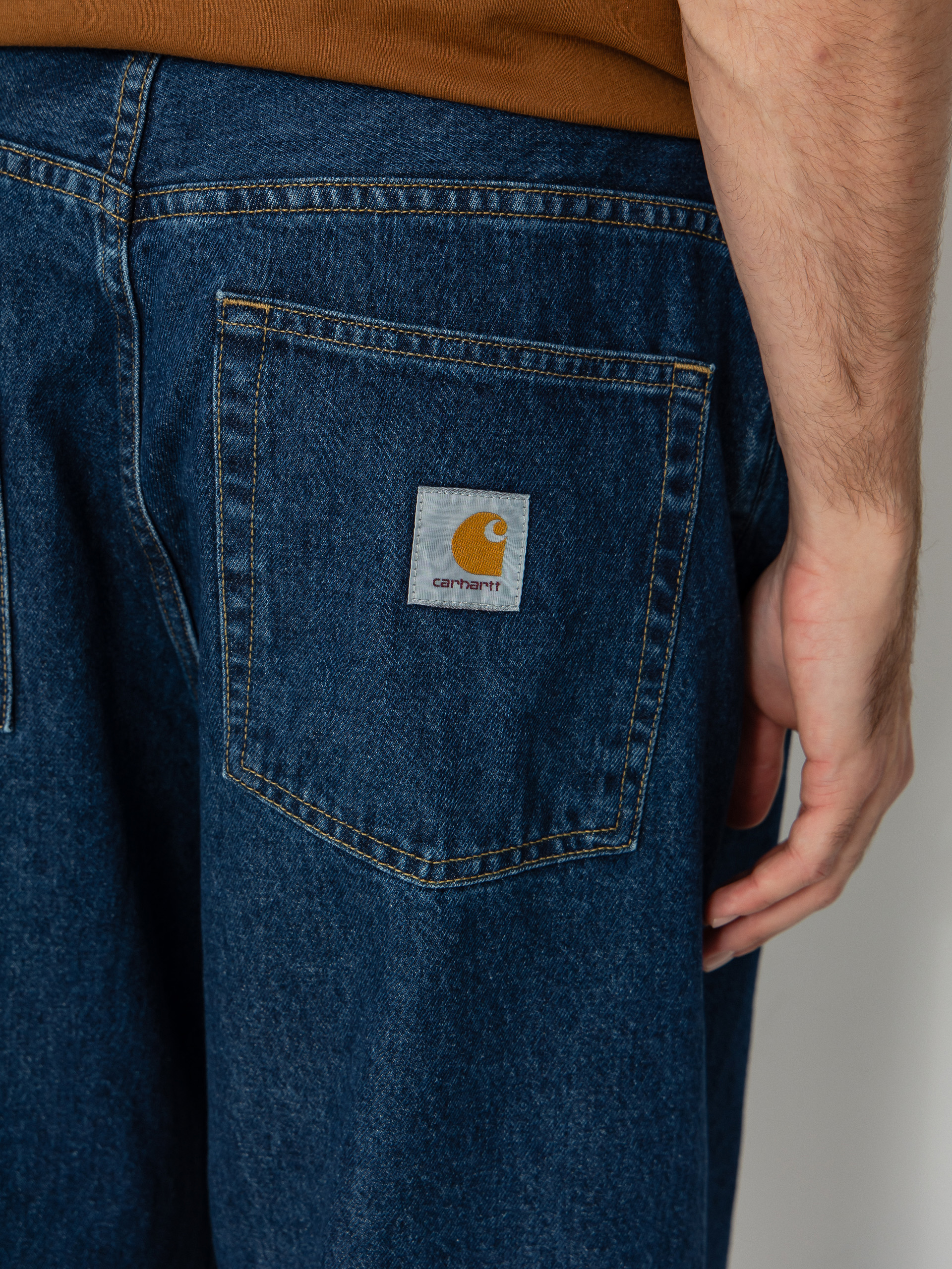 Nohavice Carhartt WIP Brandon (blue/stone washed)