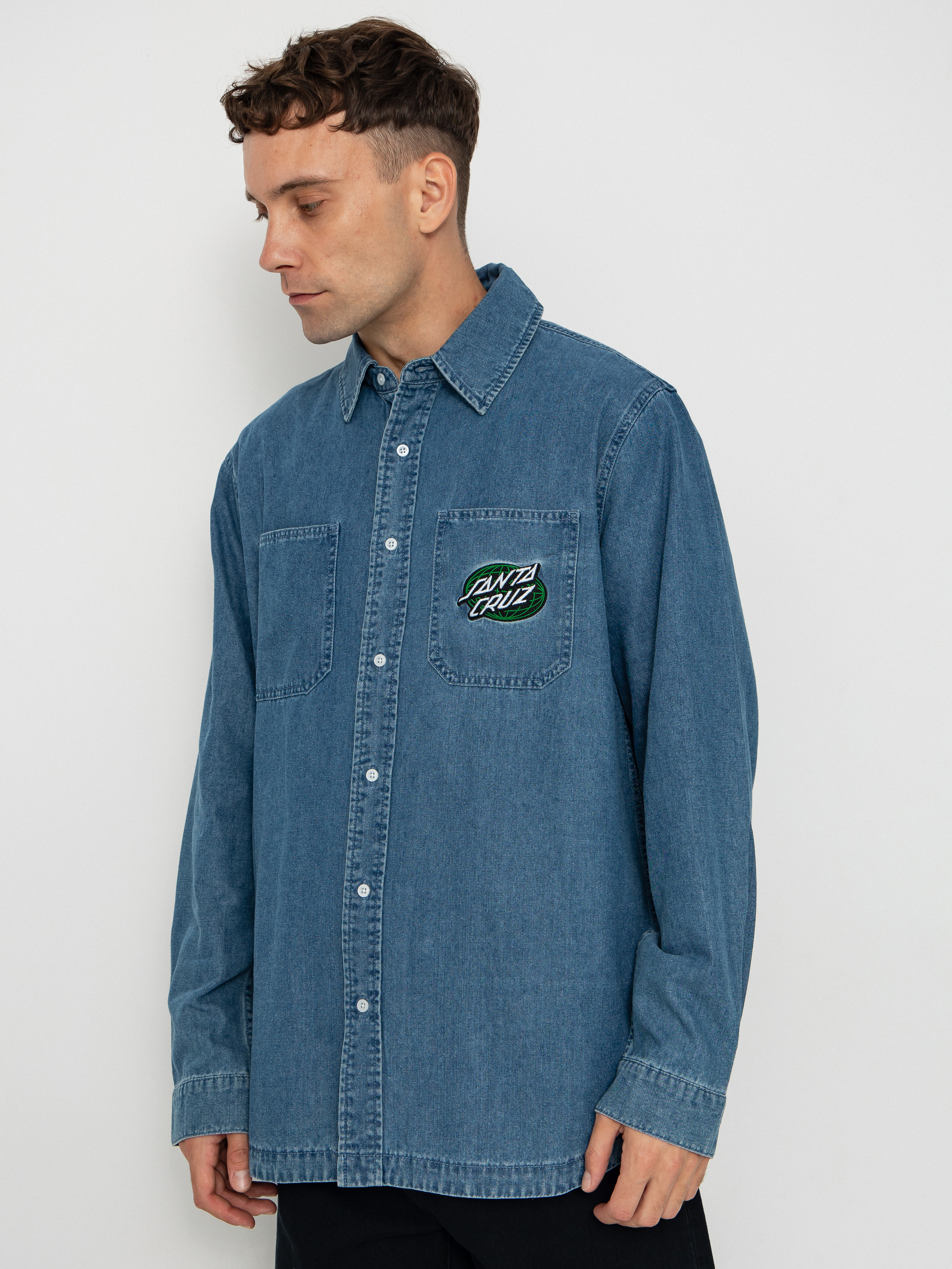 Košeľa Santa Cruz Global Oval Dot (classic blue)